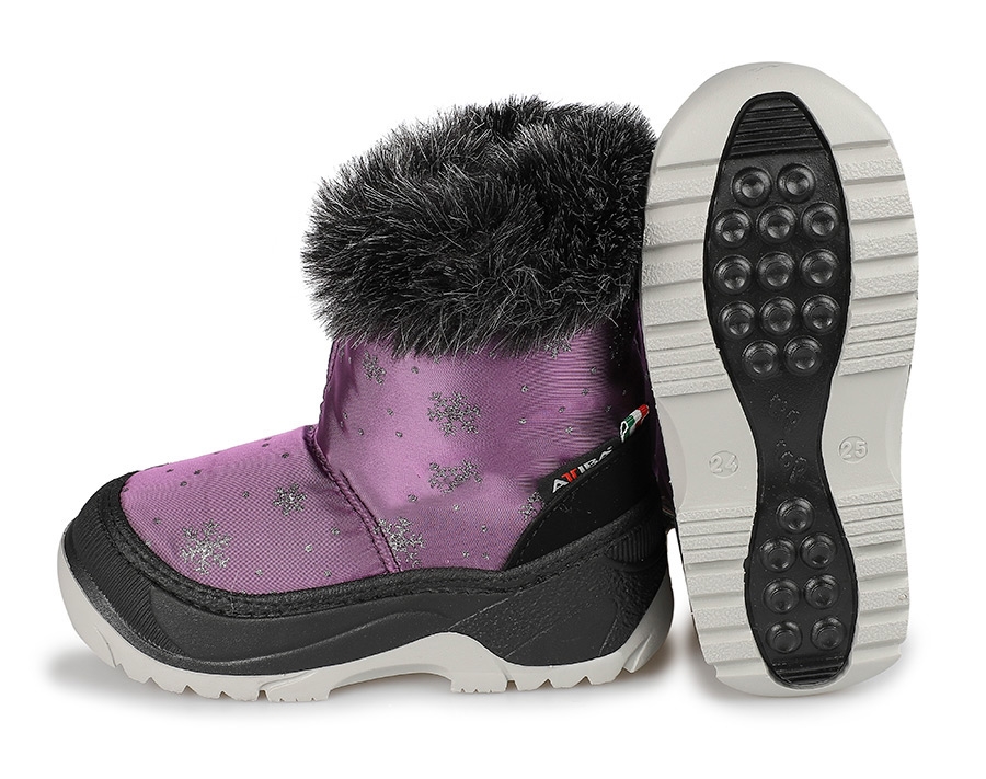 Mor Kız Çocuk Kar Botu  