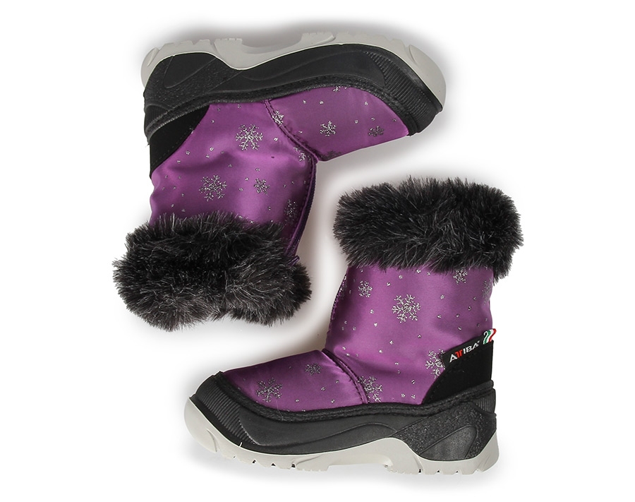 Mor Kız Çocuk Kar Botu  