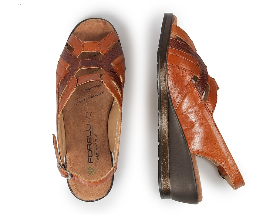 Taba Deri Kadın Konfor Sandalet