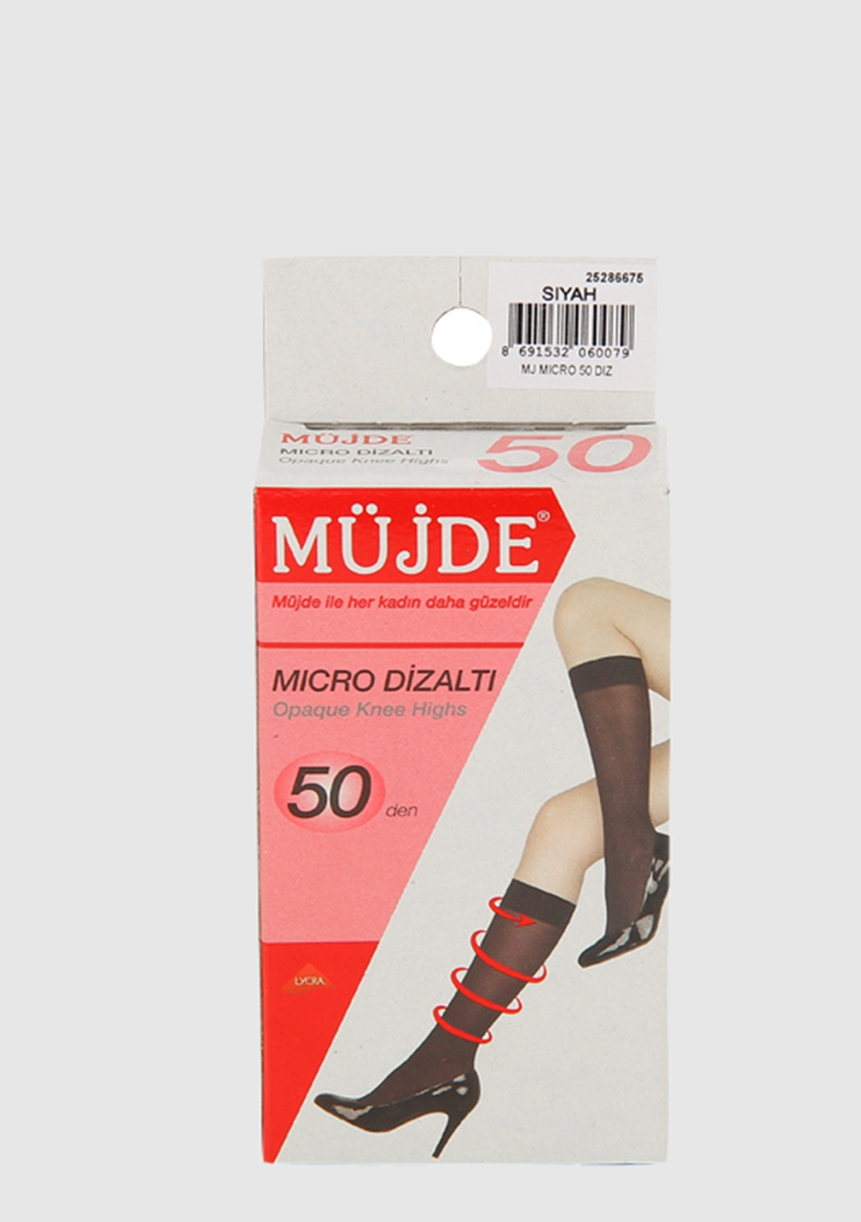 Siyah  Müjde Tscm0013 Mıkro Dızaltı 50 Denye Siyah Çorap