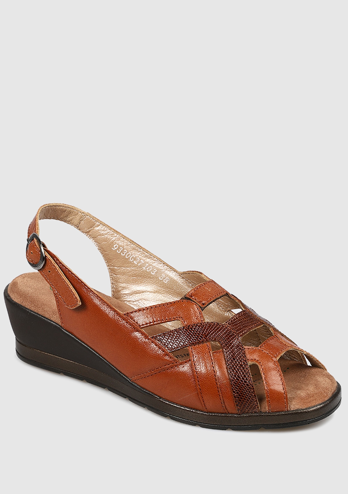 Taba Deri Kadın Konfor Sandalet