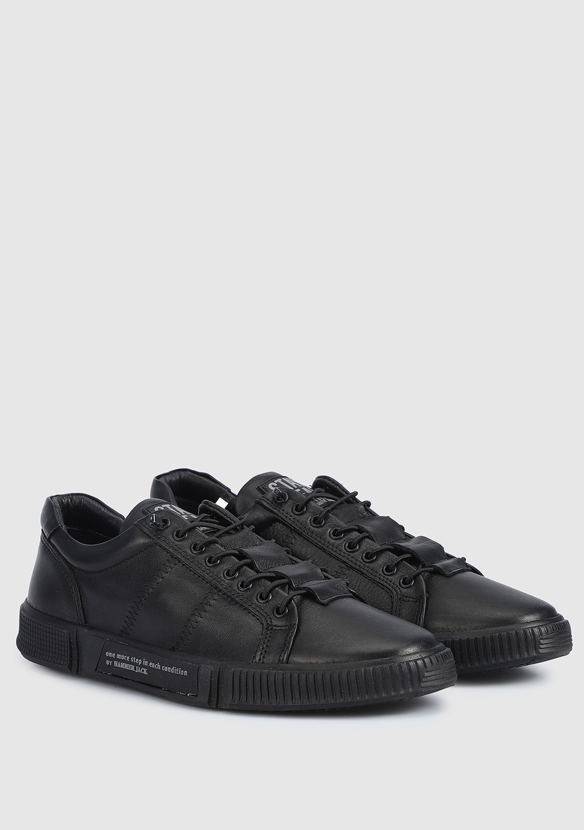 Basel Siyah Deri Erkek Sneaker
