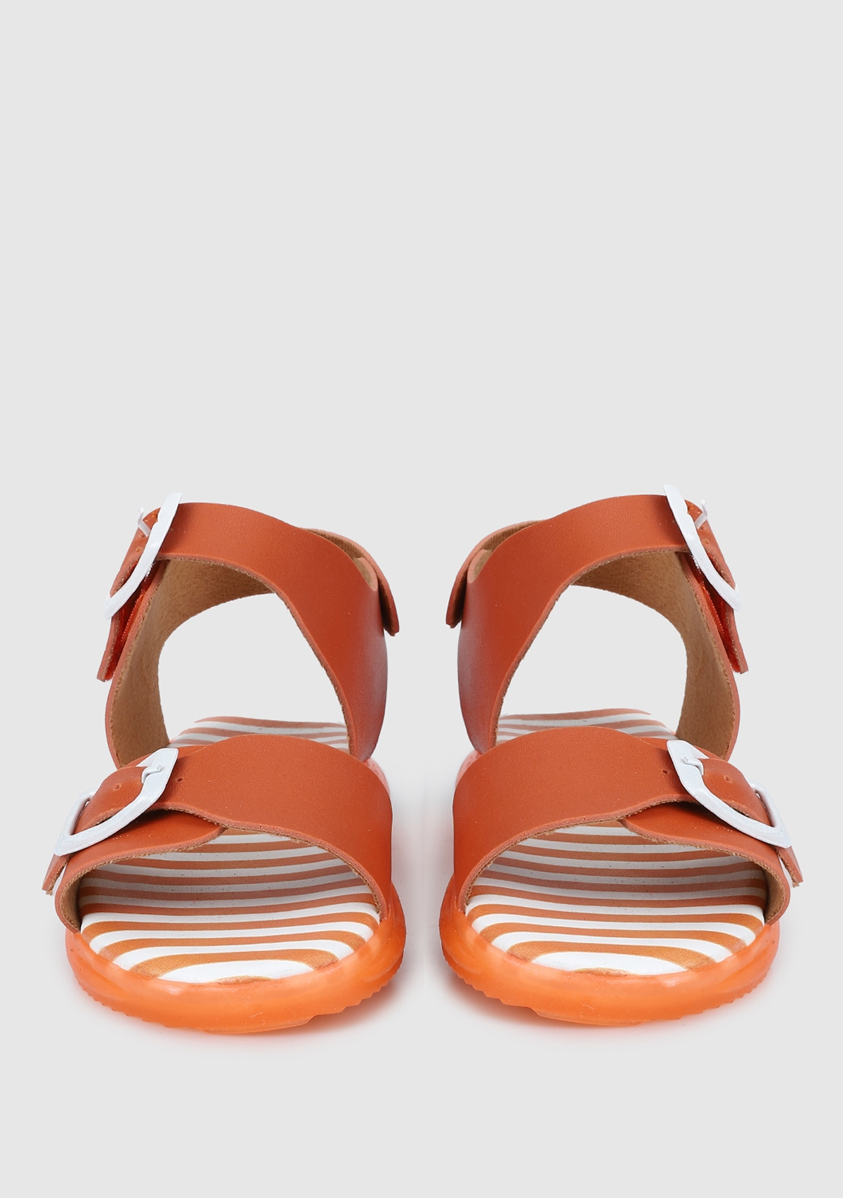 Turuncu Kız Çocuk Düz Sandalet