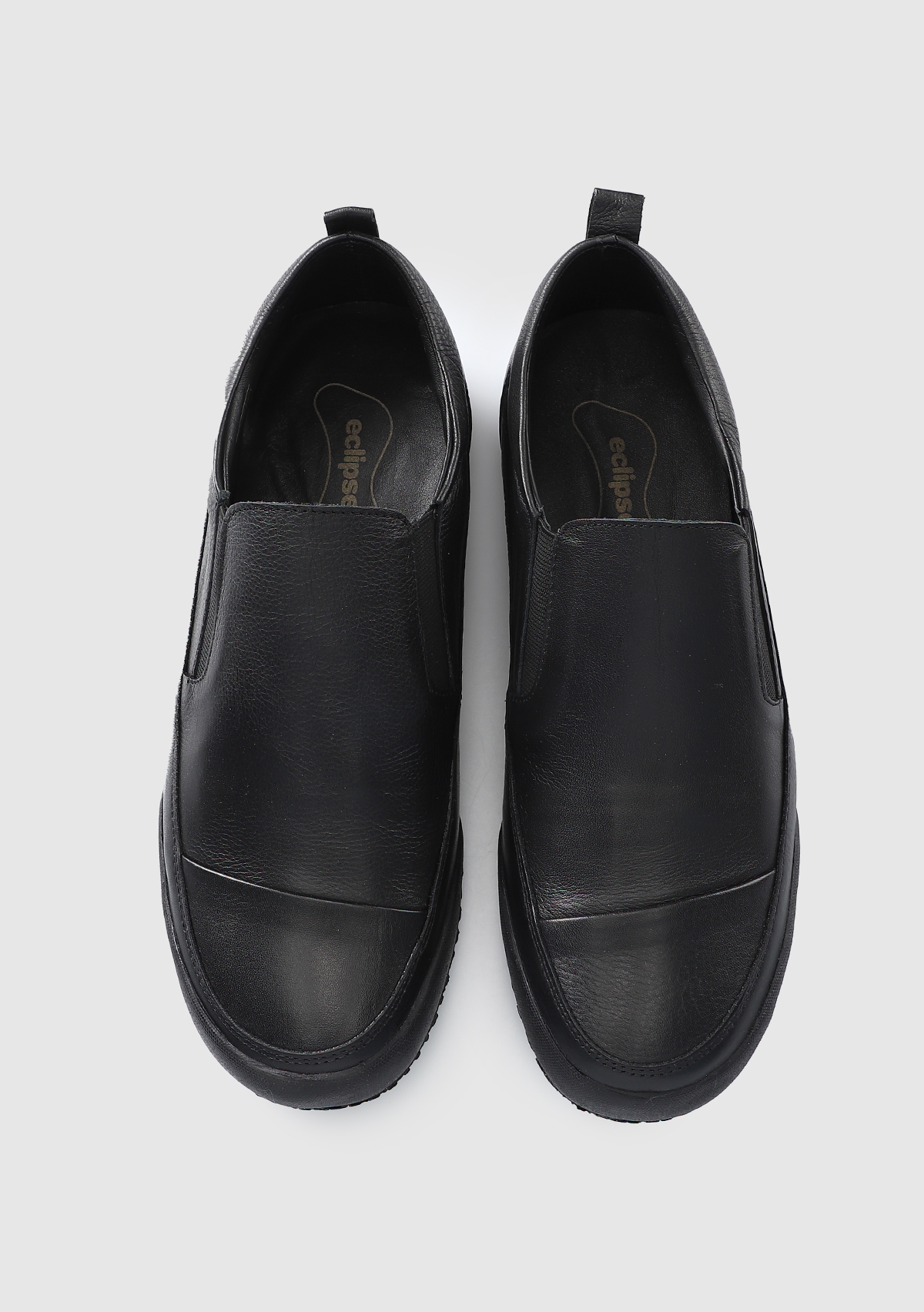 Siyah Deri Erkek Slip-On