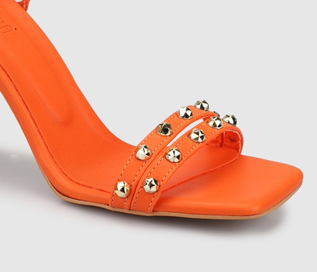 Turuncu Kadın Topuklu Sandalet