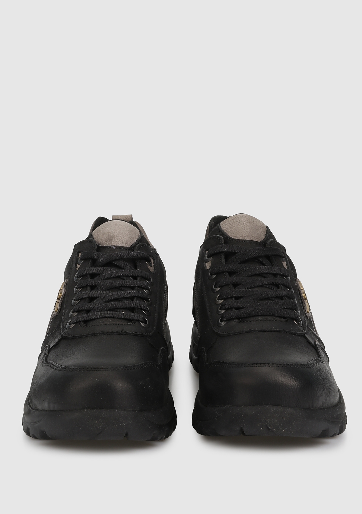 Siyah Deri Erkek Outdoor Ayakkabı