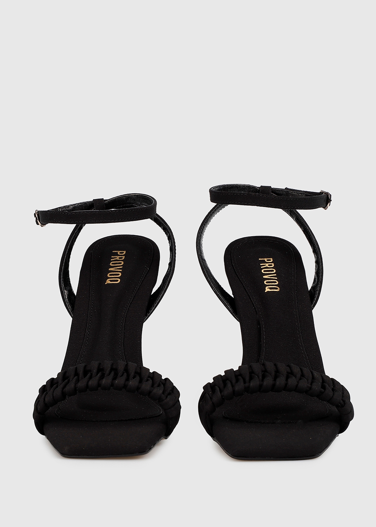 Siyah Kadın Topuklu Sandalet