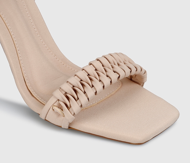 Bej Kadın Topuklu Sandalet