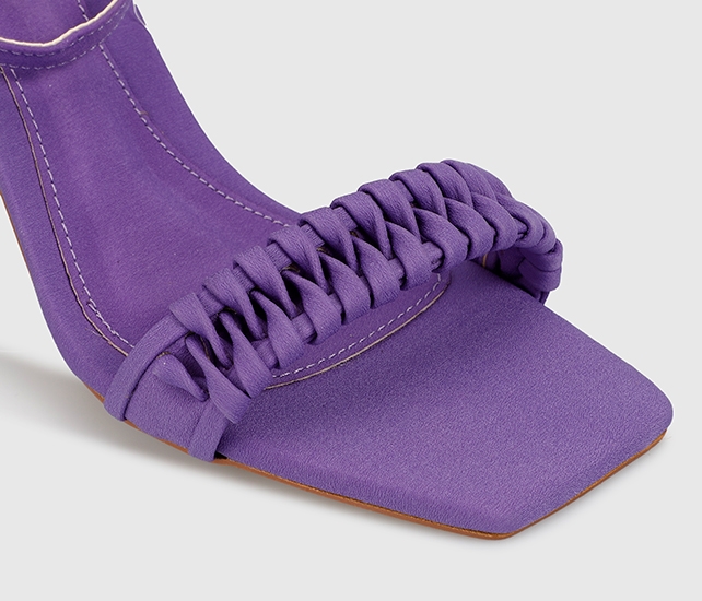 Mor Kadın Topuklu Sandalet