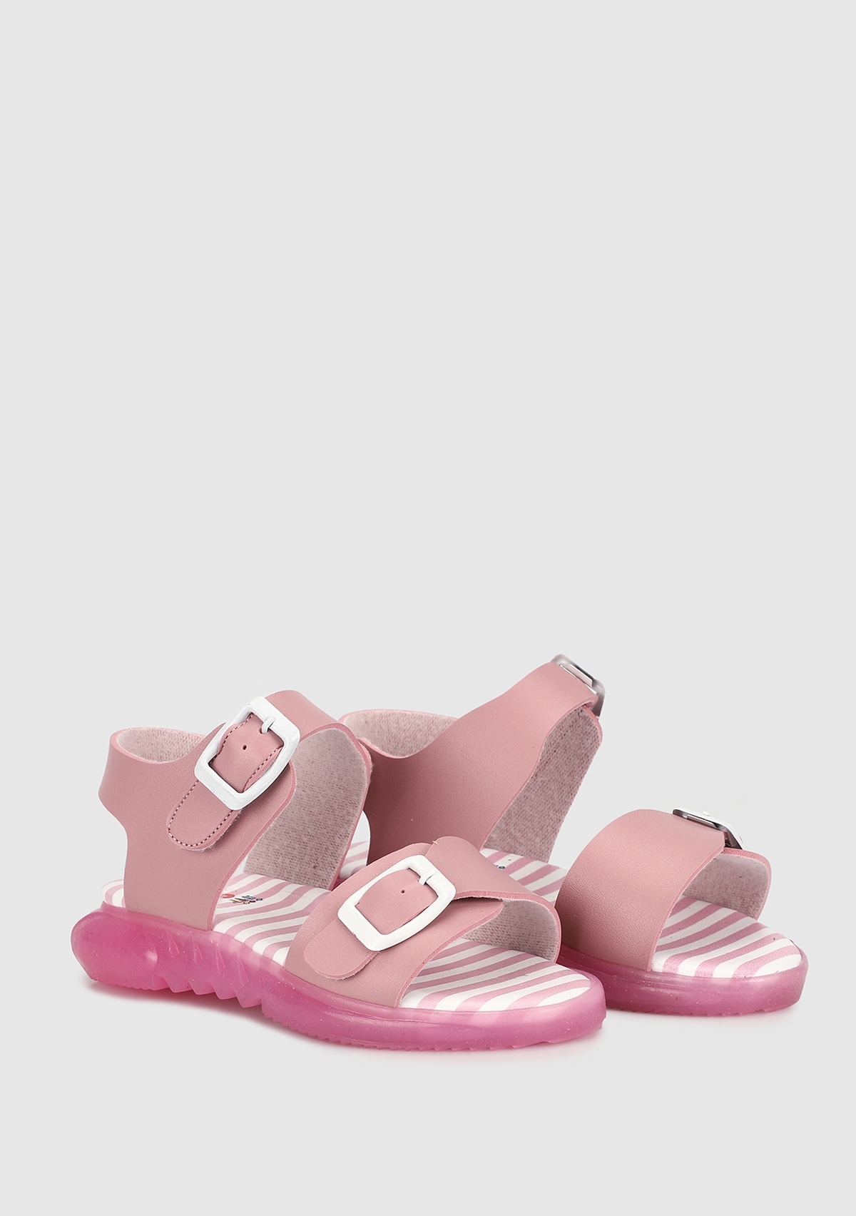 Pembe Kız Çocuk Düz Sandalet
