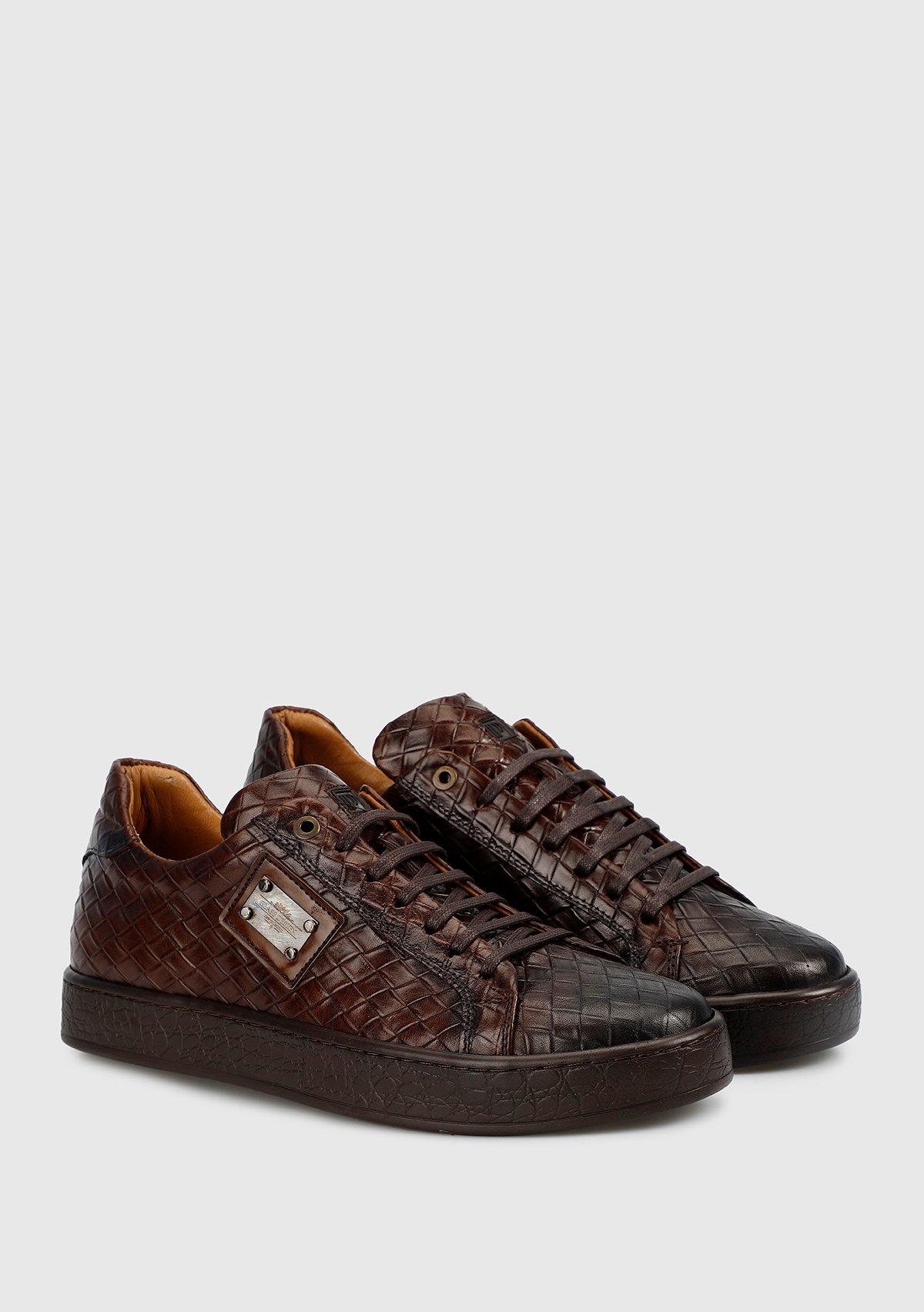 Kahve Deri Erkek Sneaker