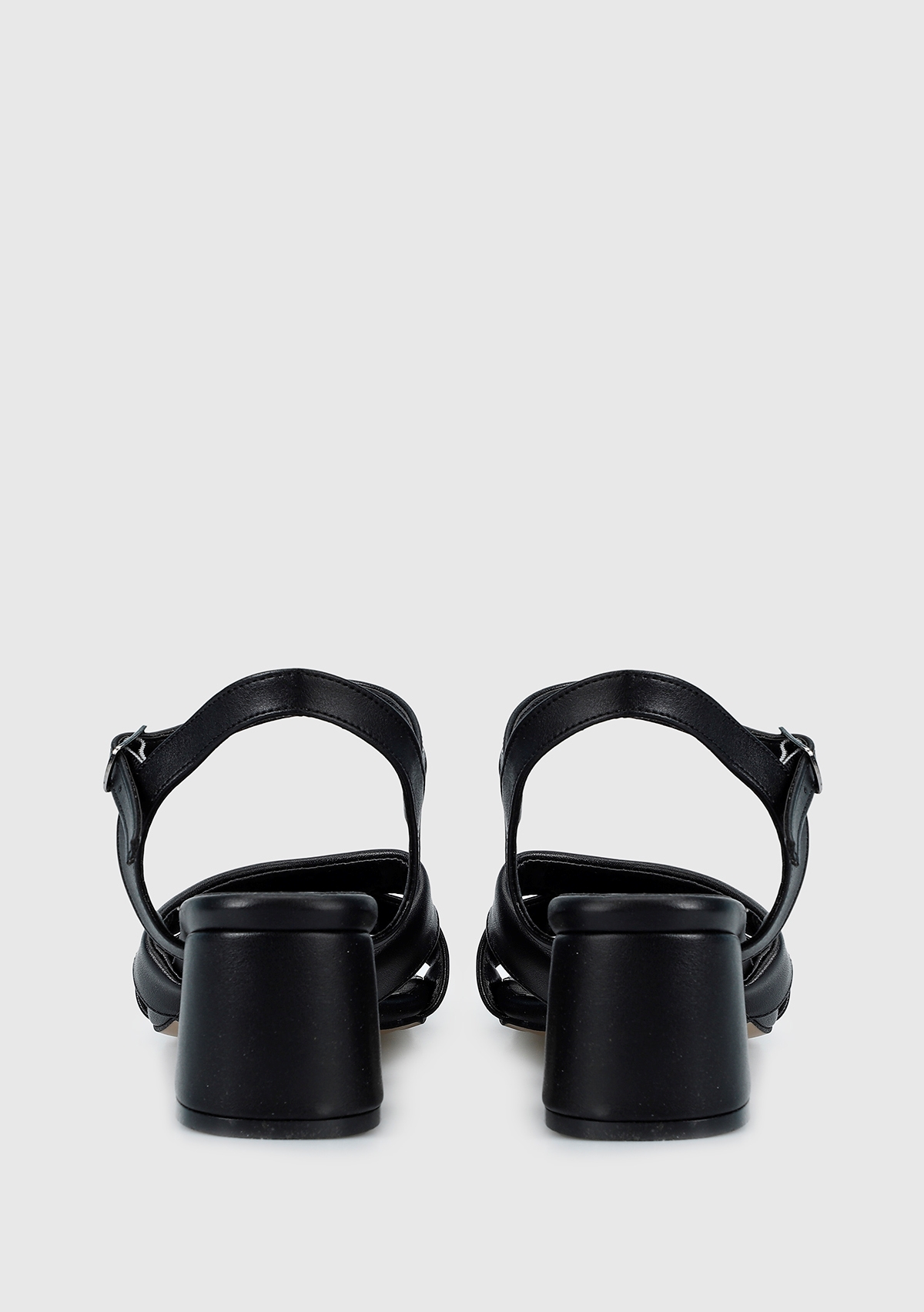 Siyah Kadın Topuklu Sandalet