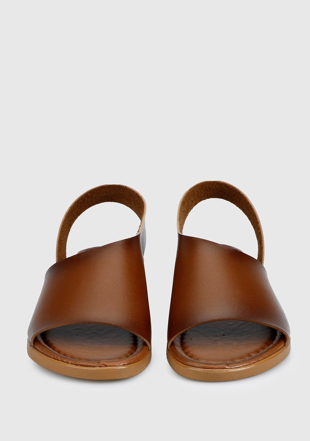 Kahve Kadın Düz Sandalet