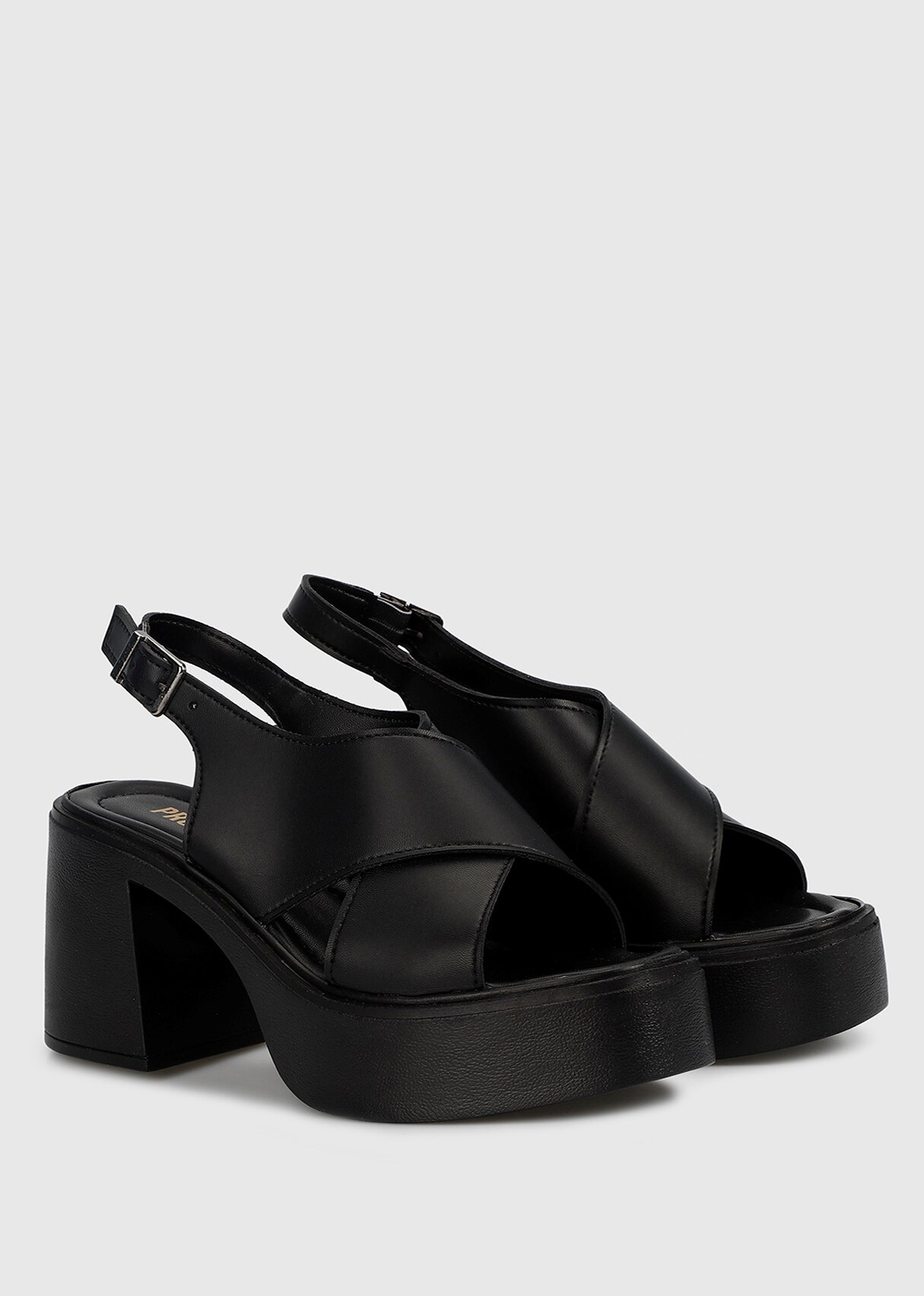 Siyah Kadın Topuklu Sandalet
