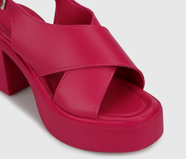 Fuşya Kadın Topuklu Sandalet