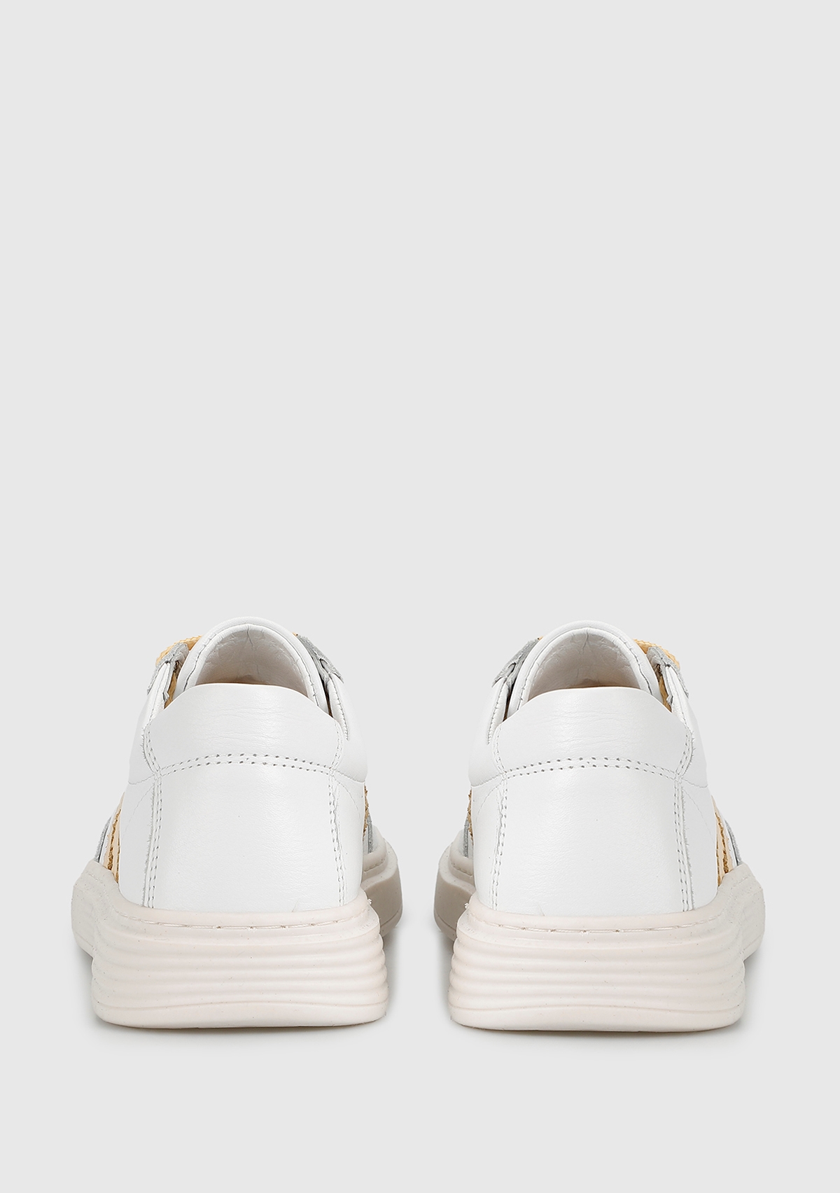Sarı Deri Kadın Sneaker