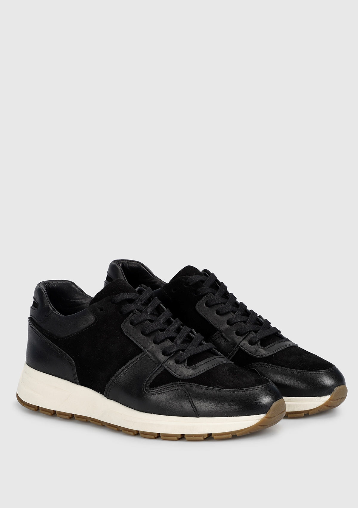 Siyah Deri Erkek Sneaker