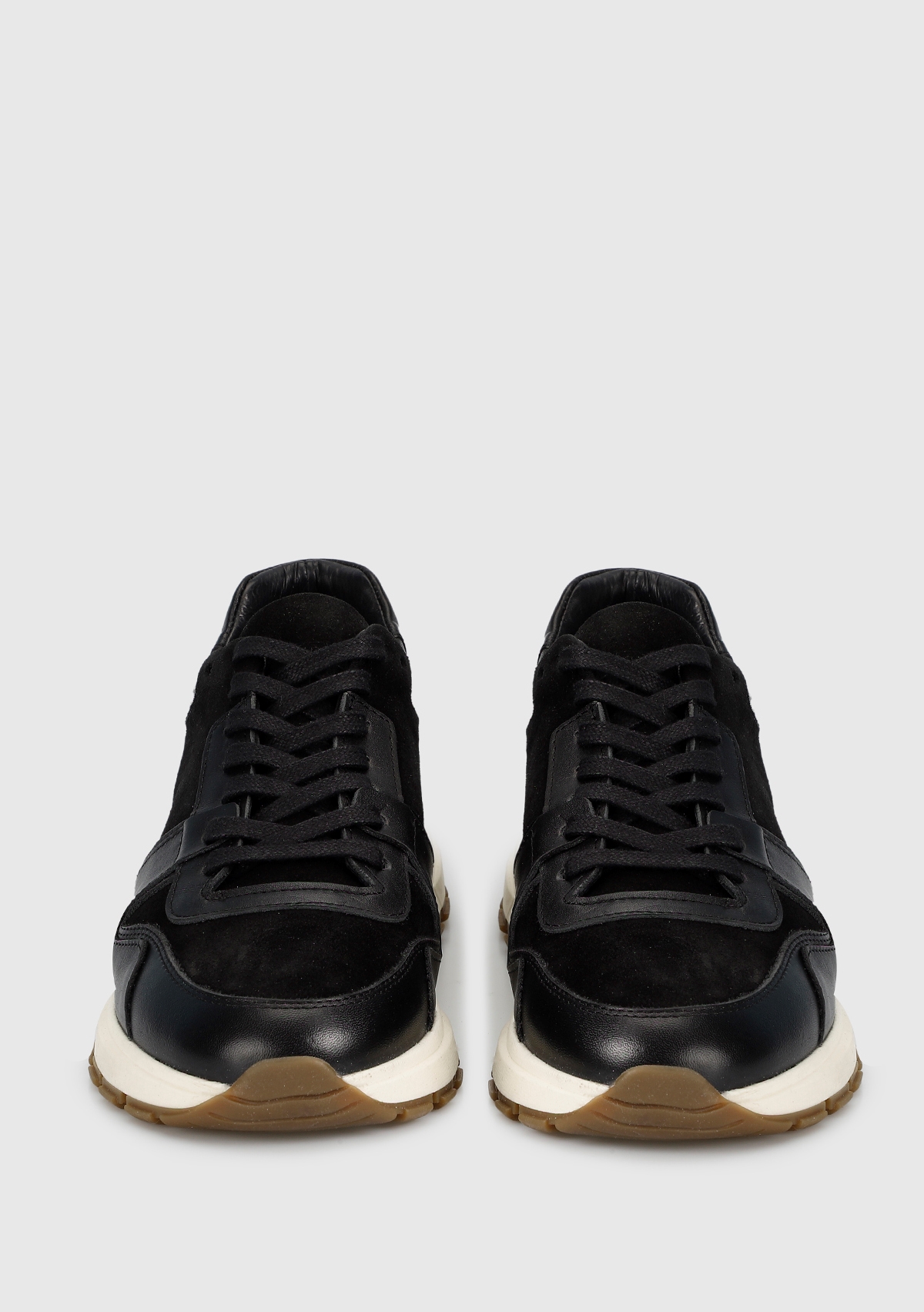 Siyah Deri Erkek Sneaker