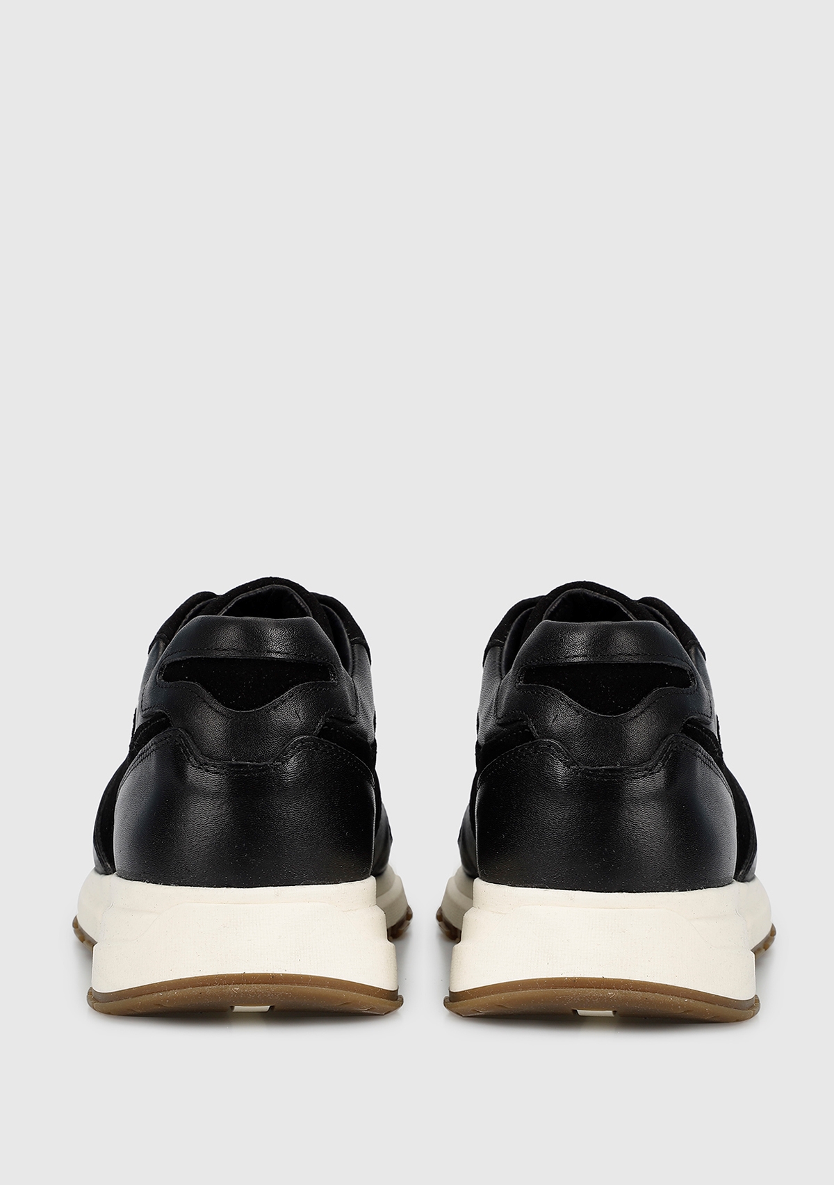 Siyah Deri Erkek Sneaker