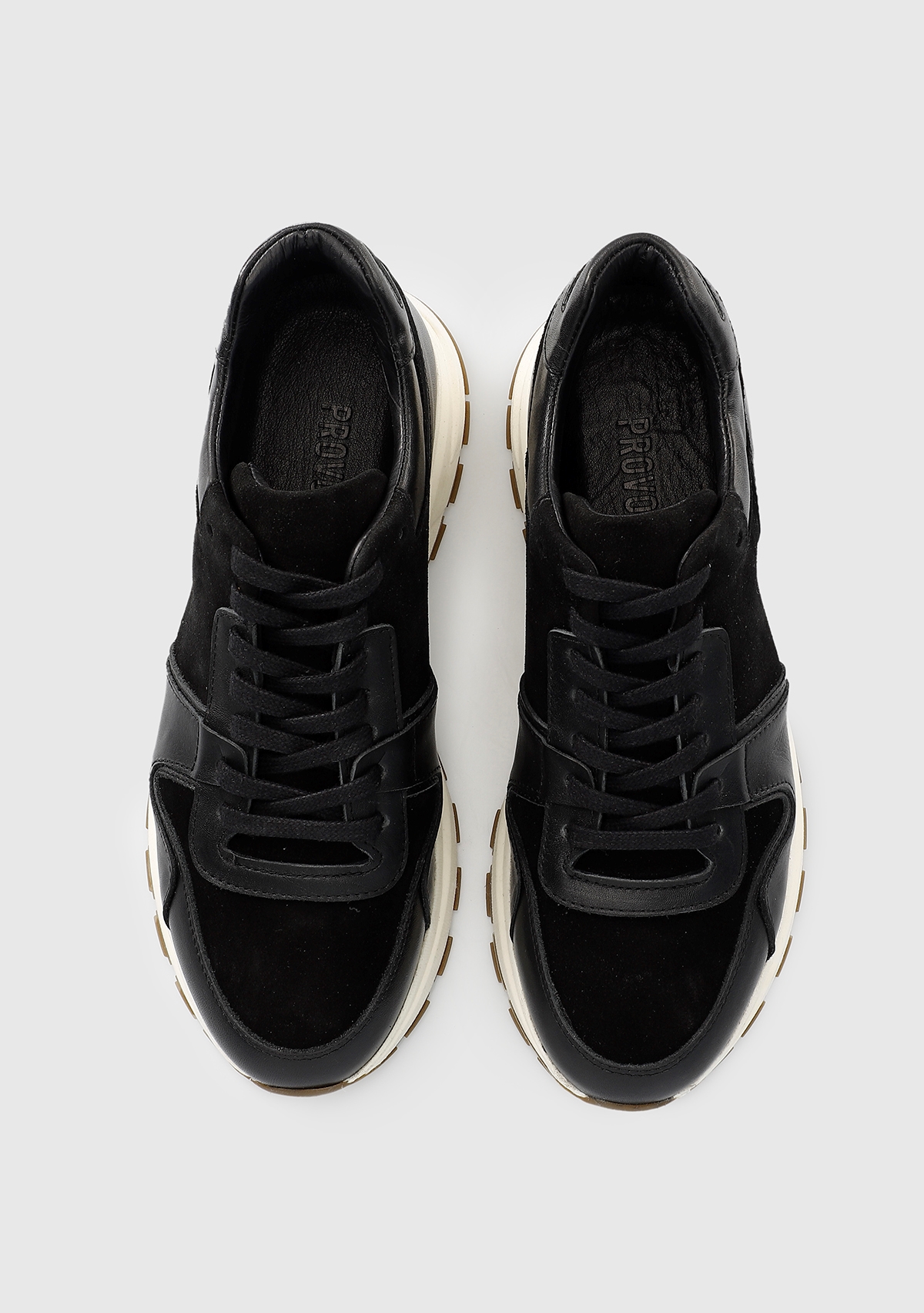 Siyah Deri Erkek Sneaker