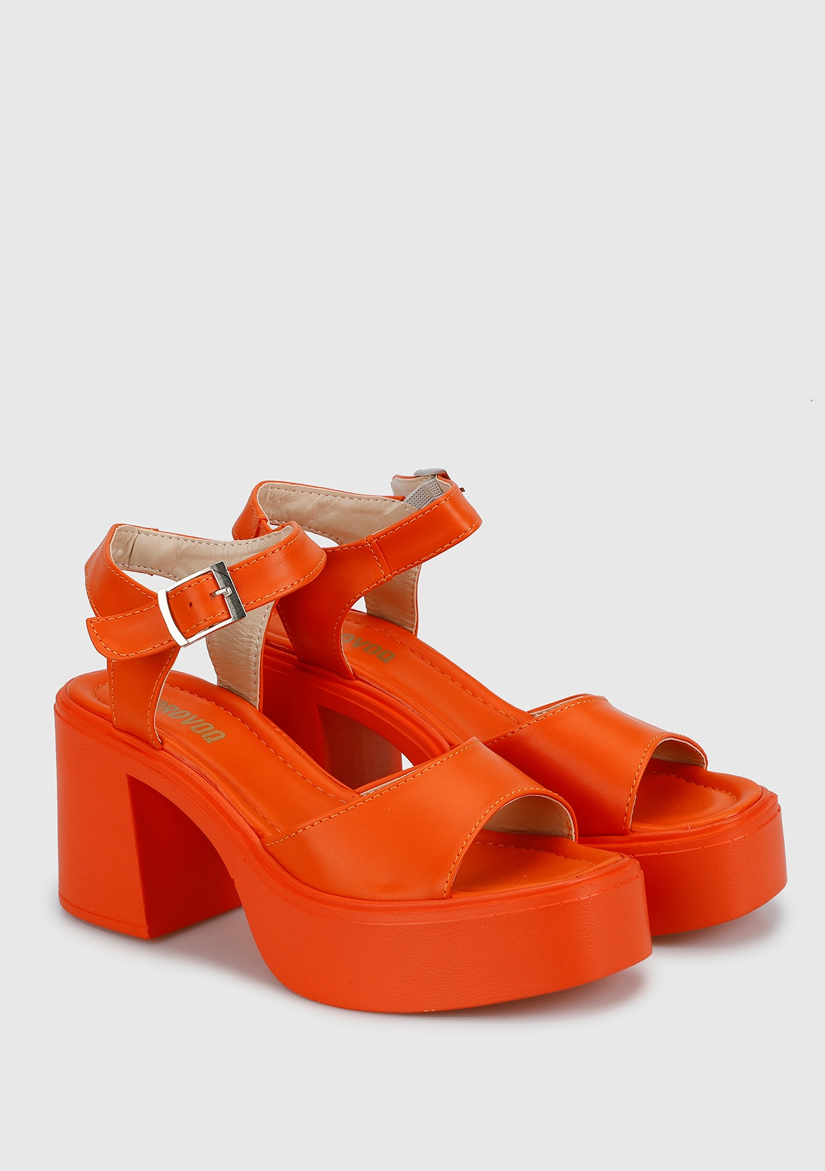 Turuncu Kadın Topuklu Sandalet
