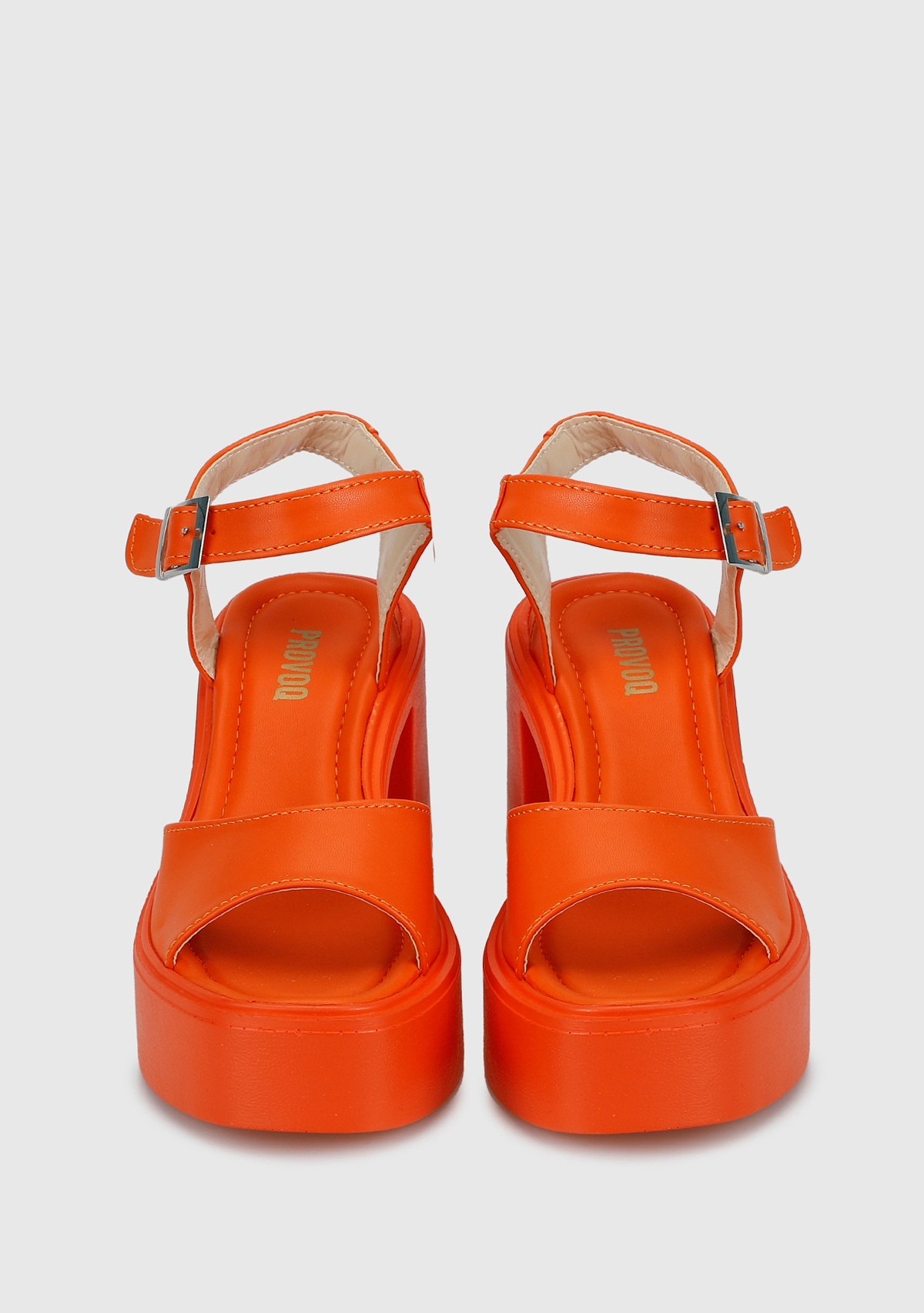 Turuncu Kadın Topuklu Sandalet