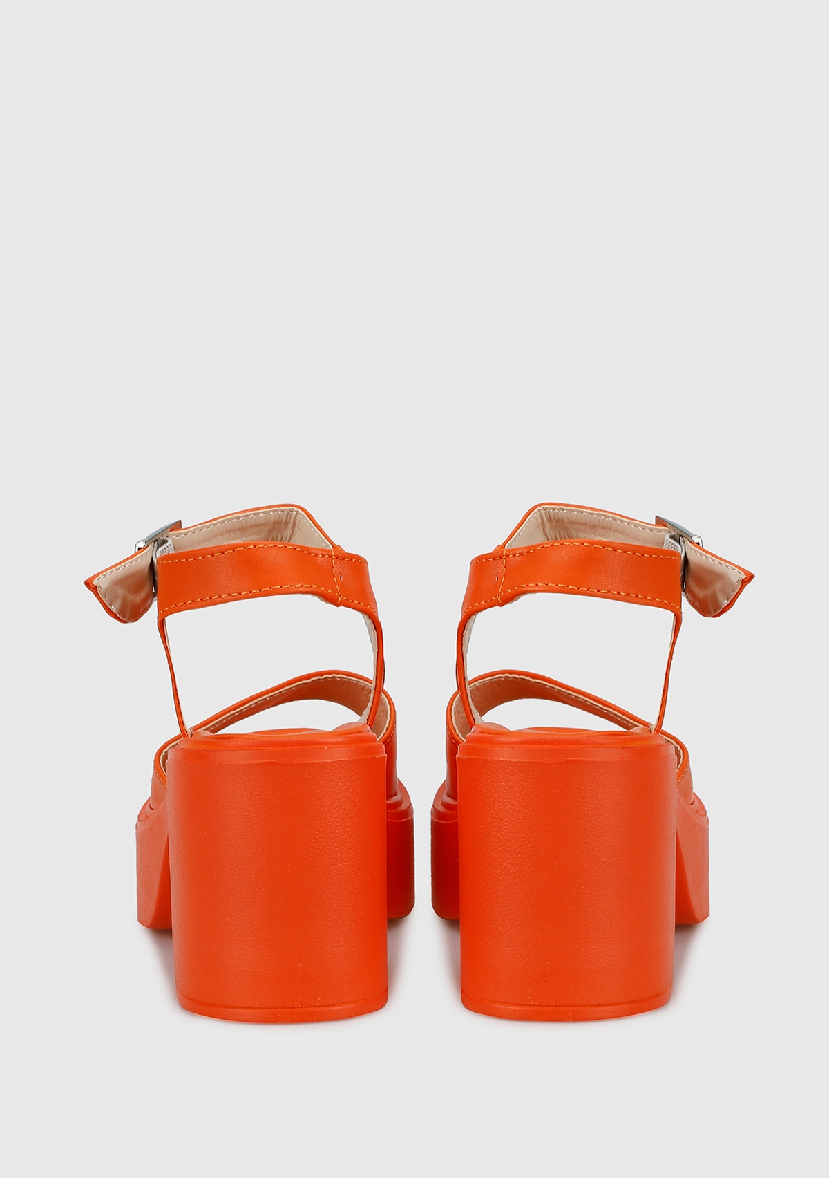 Turuncu Kadın Topuklu Sandalet