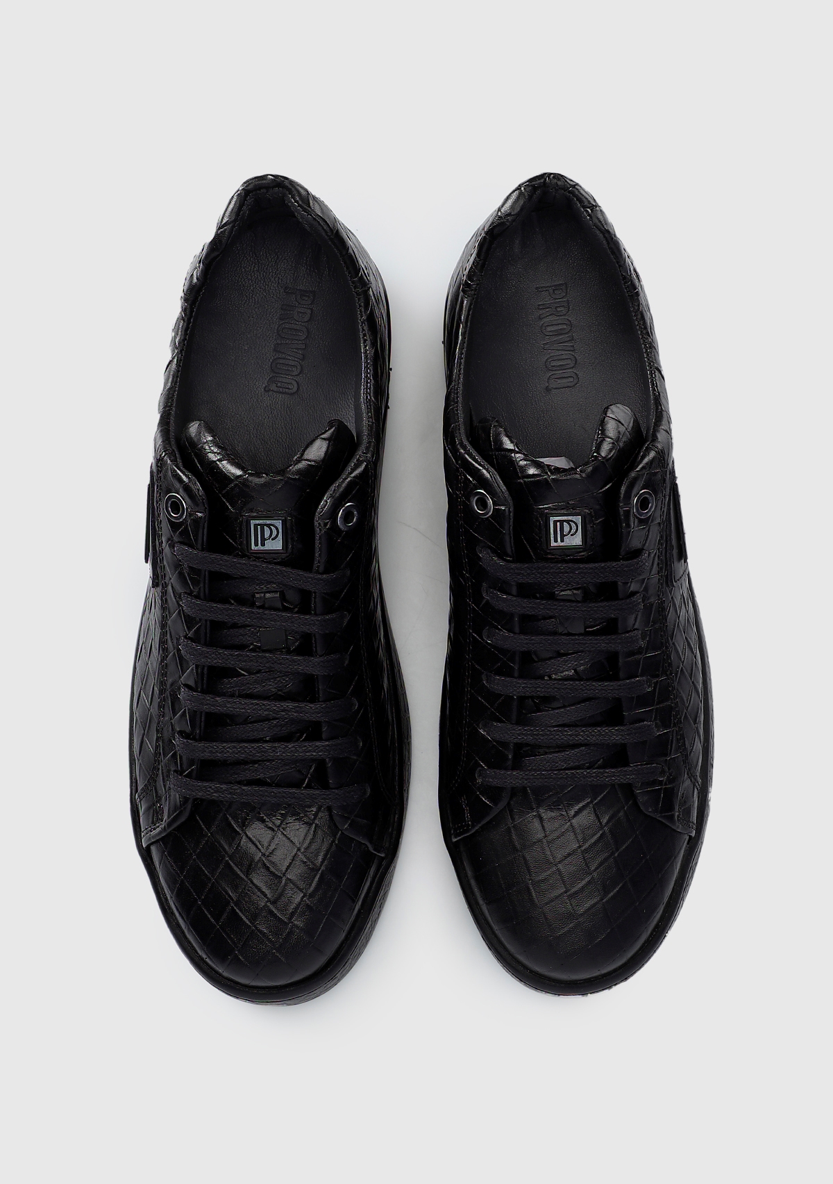 Siyah Deri Erkek Sneaker