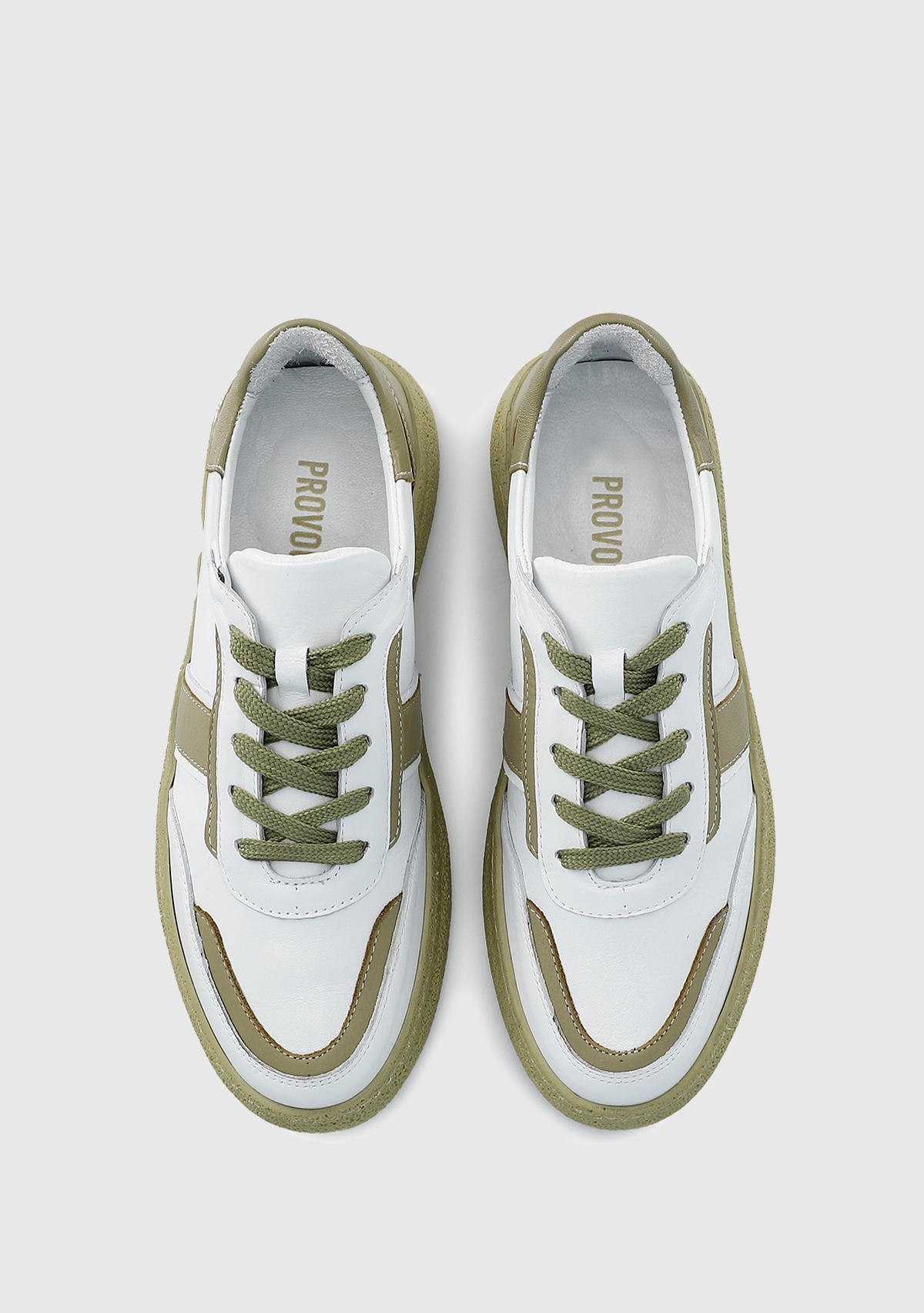 Yeşil Deri Kadın Sneaker