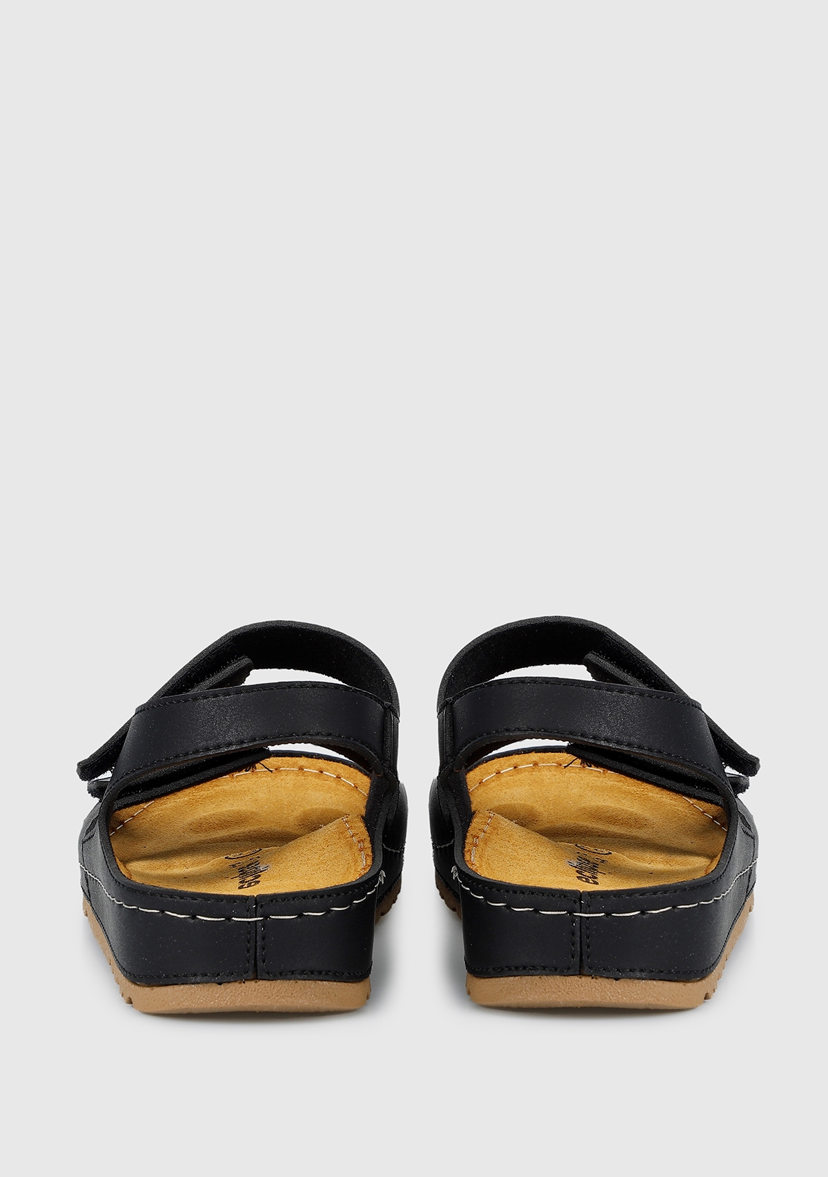 Siyah Kadın Düz Sandalet