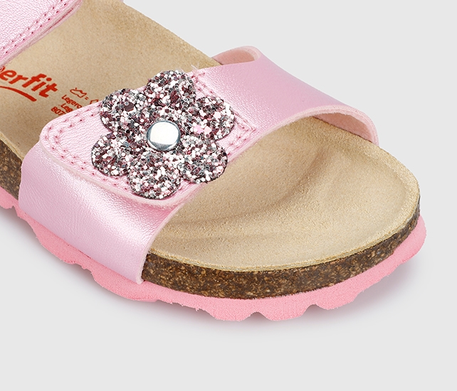 Pembe Kız Çocuk Düz Sandalet
