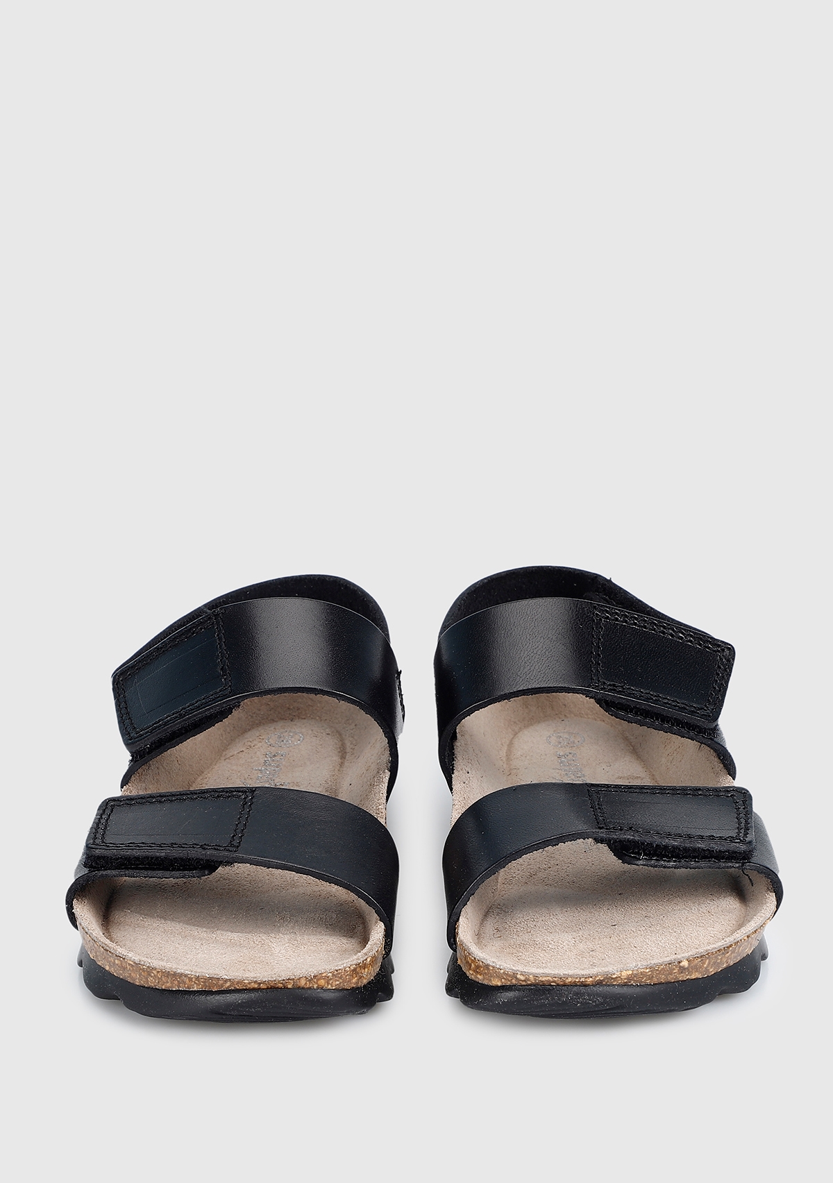 Siyah Erkek Çocuk Düz Sandalet