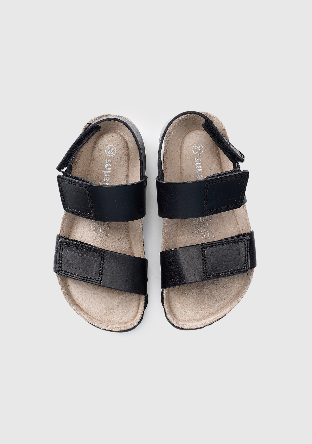 Siyah Erkek Çocuk Düz Sandalet