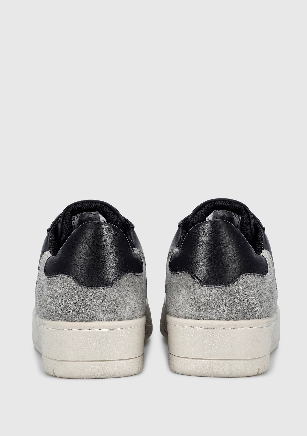 Gri Deri Kadın Sneaker