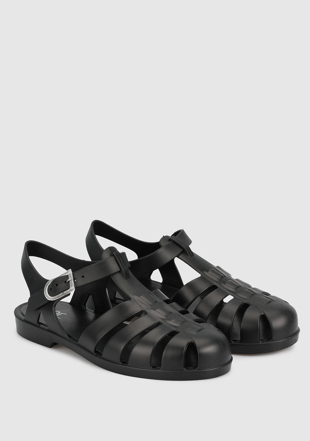 Siyah Kadın Düz Sandalet