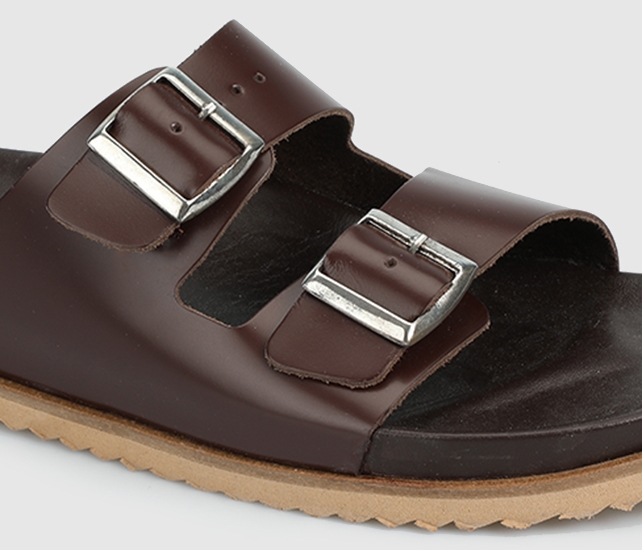 Kahve Deri Erkek Terlik