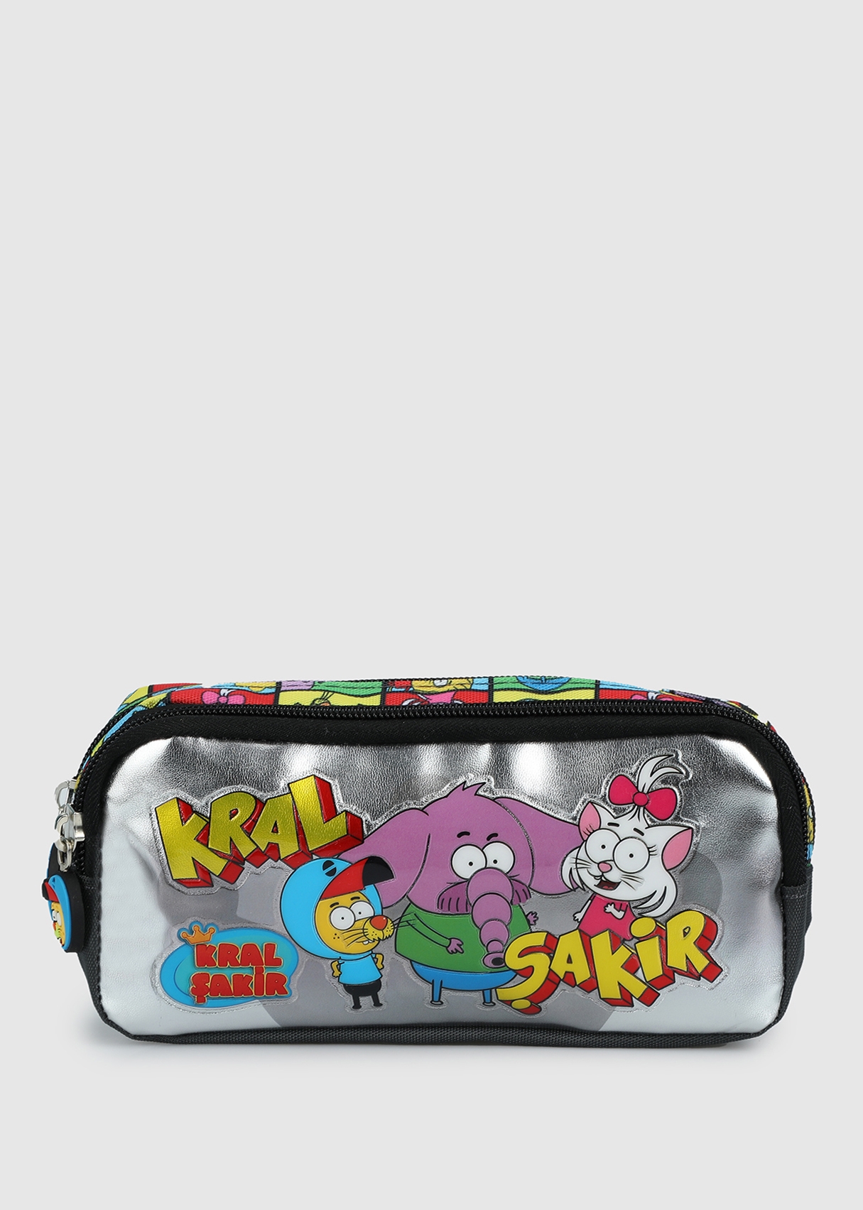 Siyah  Kral Şakir 32189 Siyah İki Bölmeli Kalem Çantası