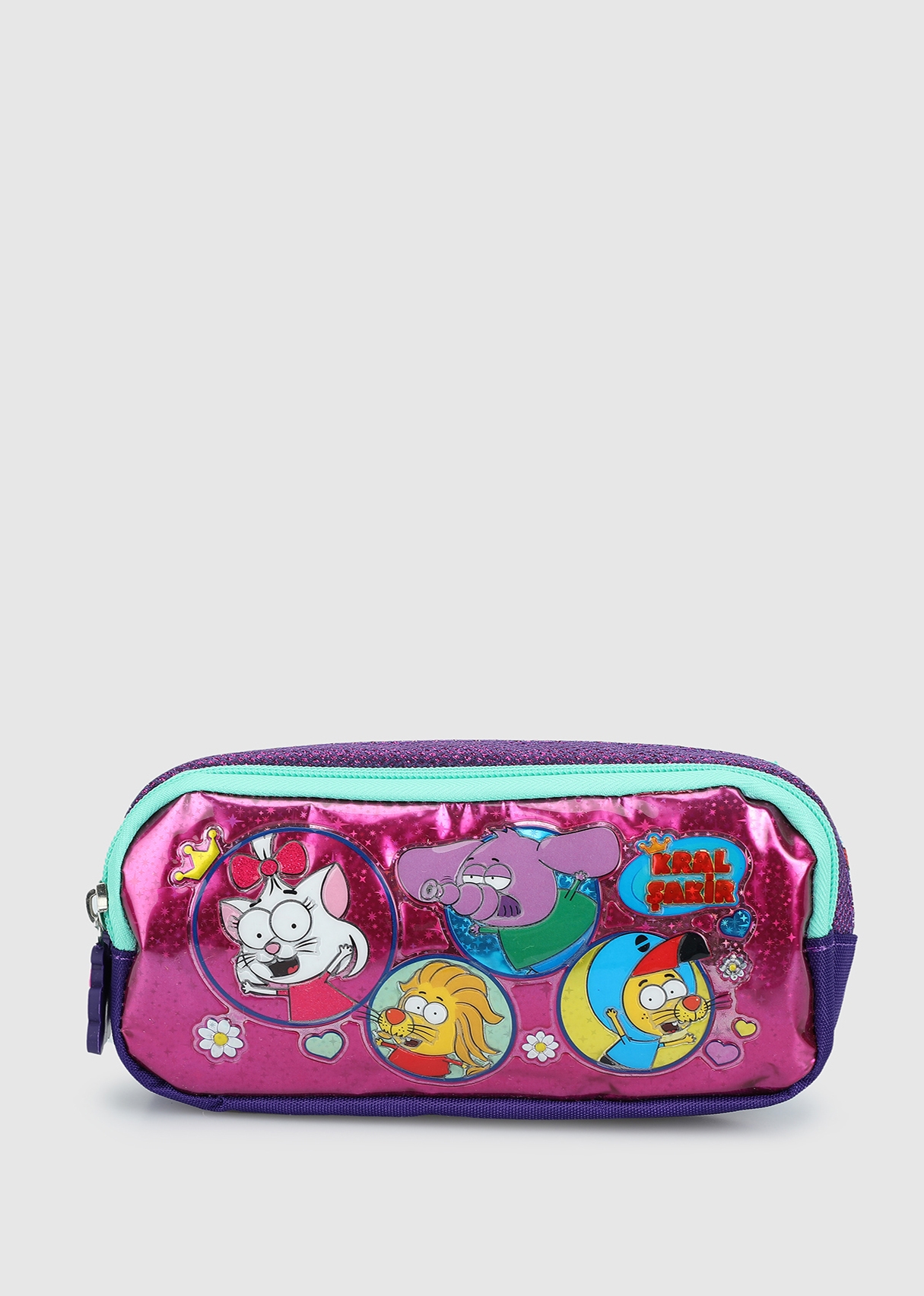 Pembe  Kral Şakir 32190 Pembe İki Bölmeli Kalem Çantası