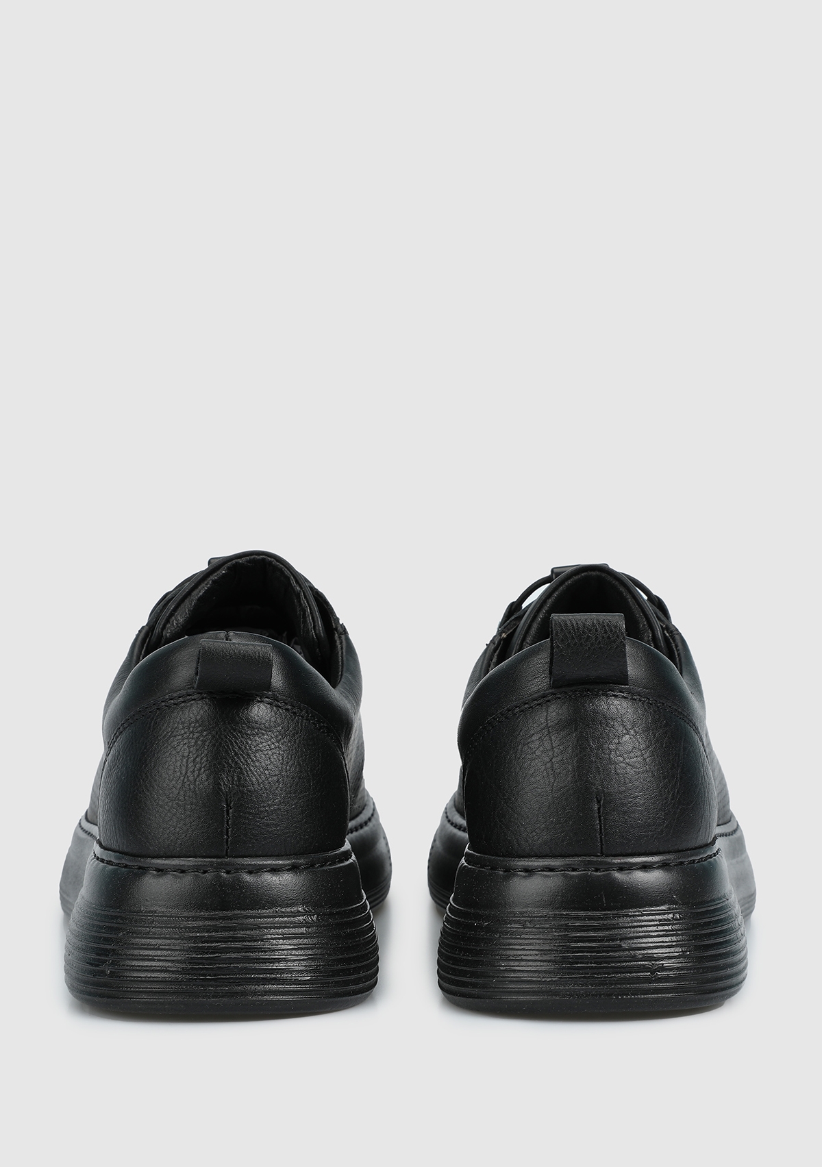 Siyah Deri Kadın Sneaker