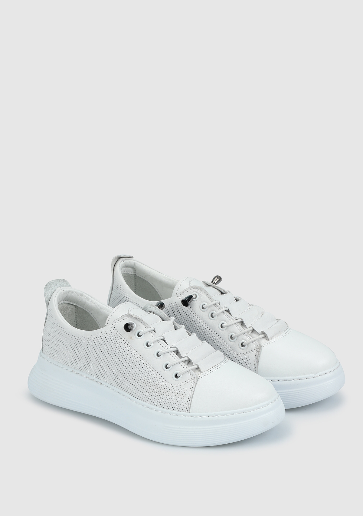 Beyaz Deri Kadın Sneaker
