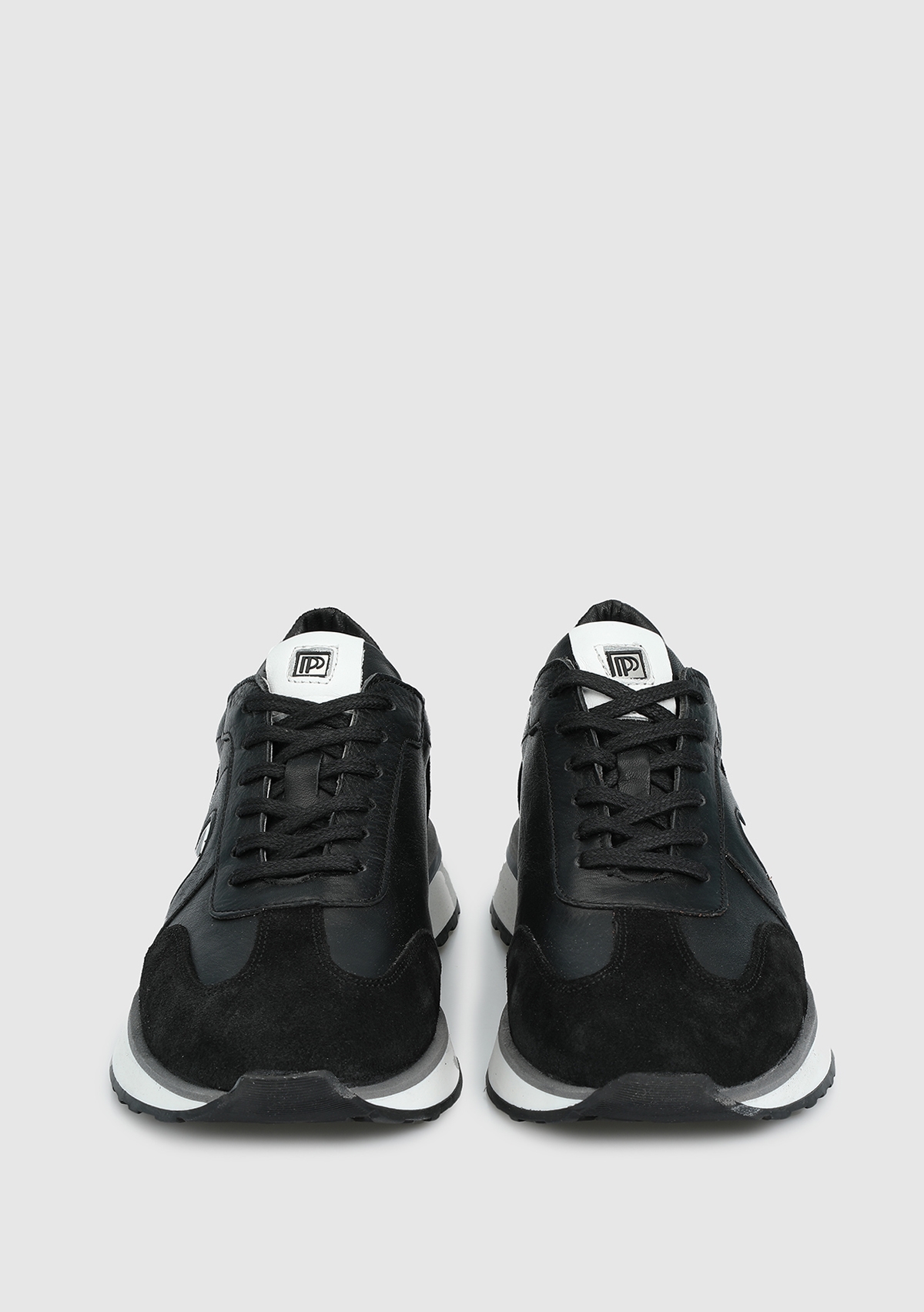 Siyah Deri Erkek Sneaker