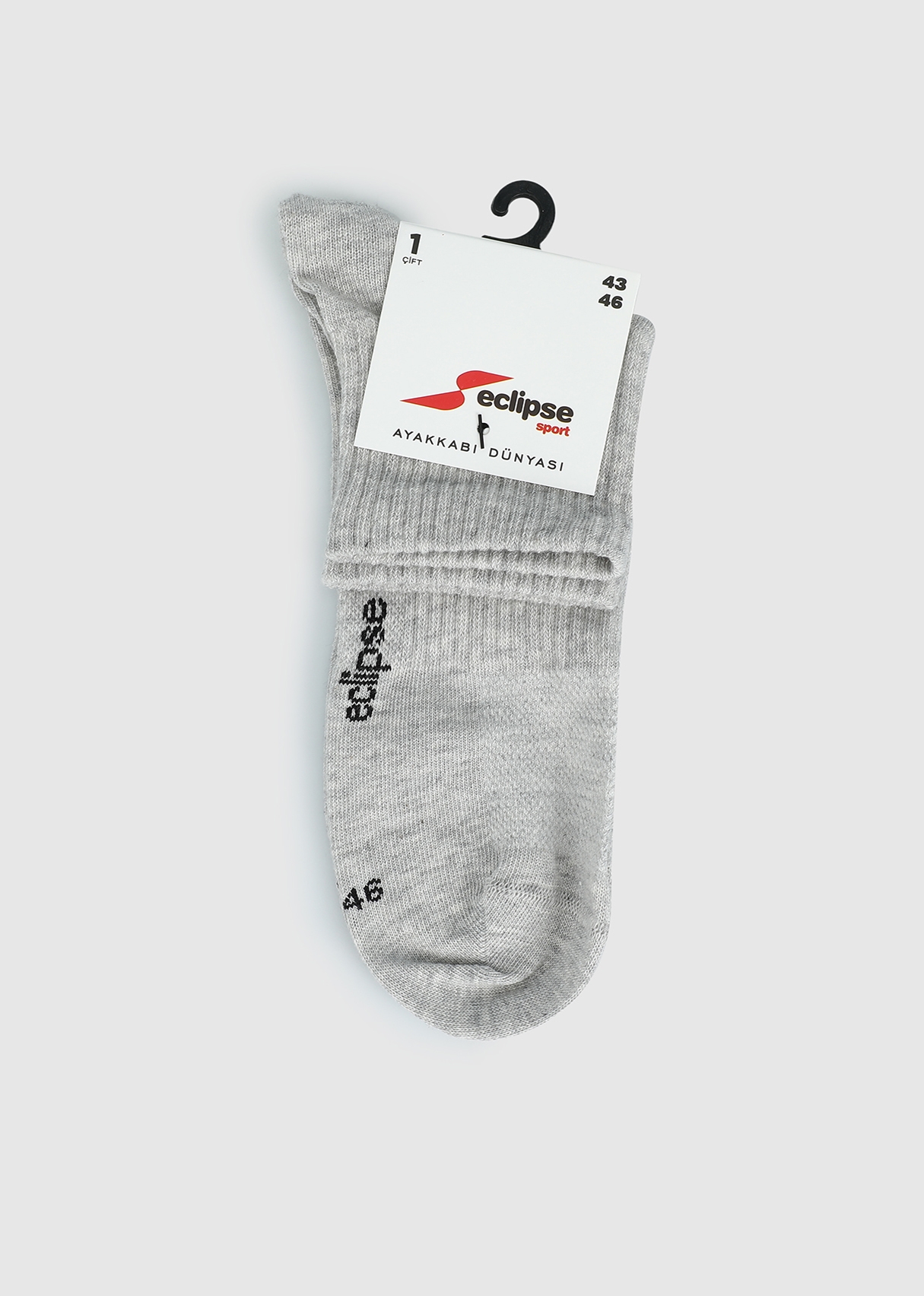 Gri  Eclipse Sport ES002 Quarter Gri Çorap