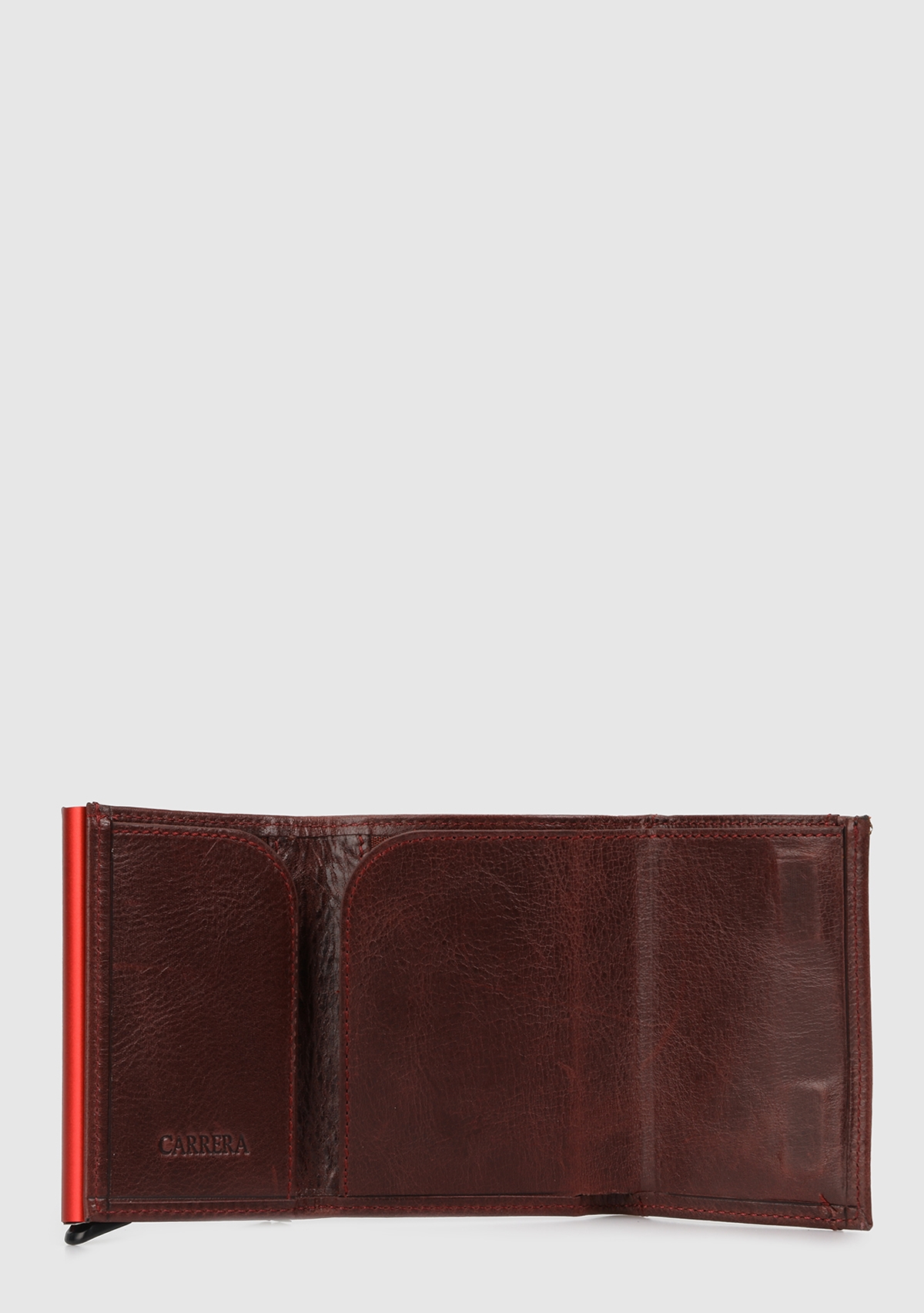 Gri  Carrera CAR0022 Gri Hakiki Deri Cüzdan