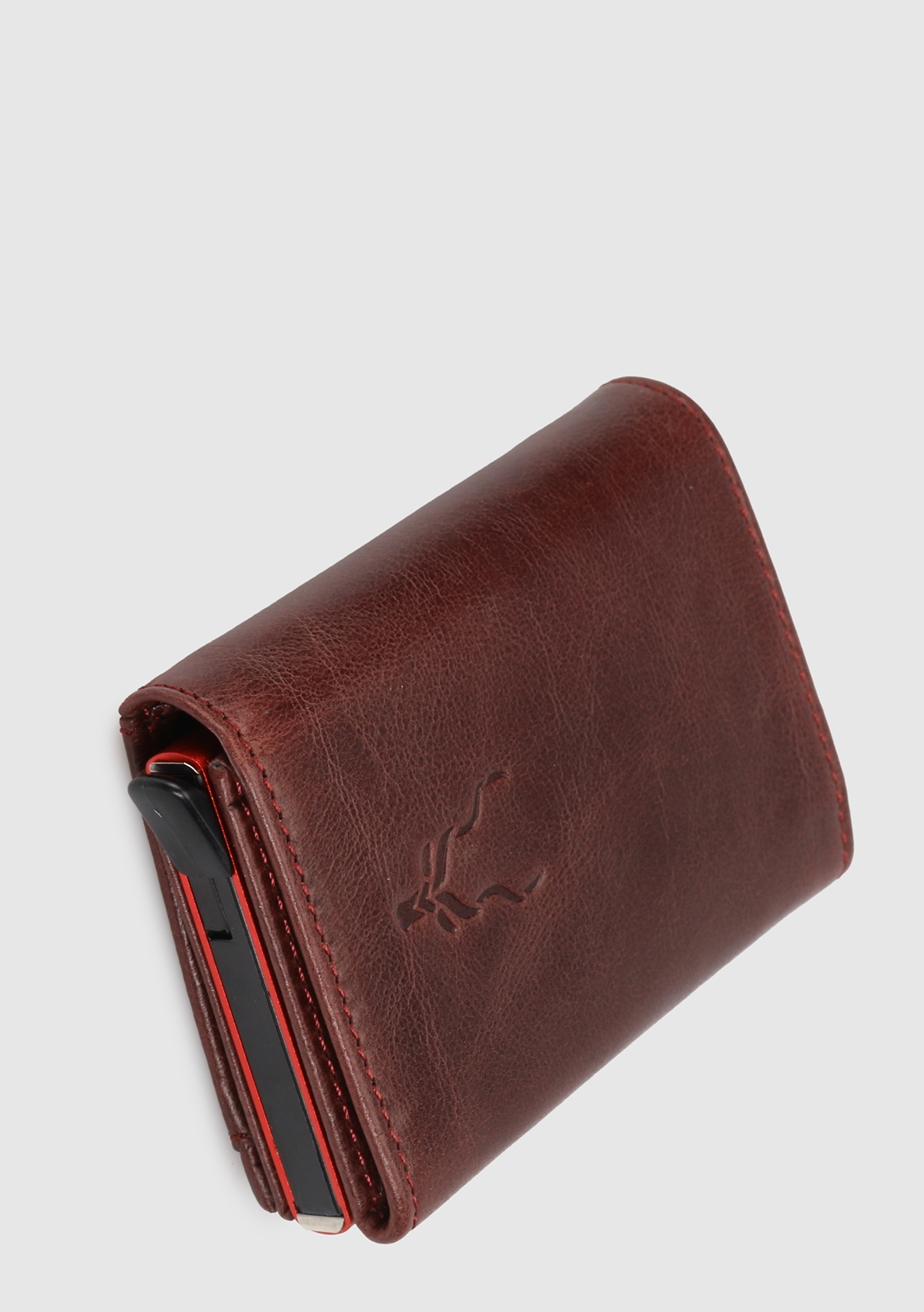 Gri  Carrera CAR0022 Gri Hakiki Deri Cüzdan