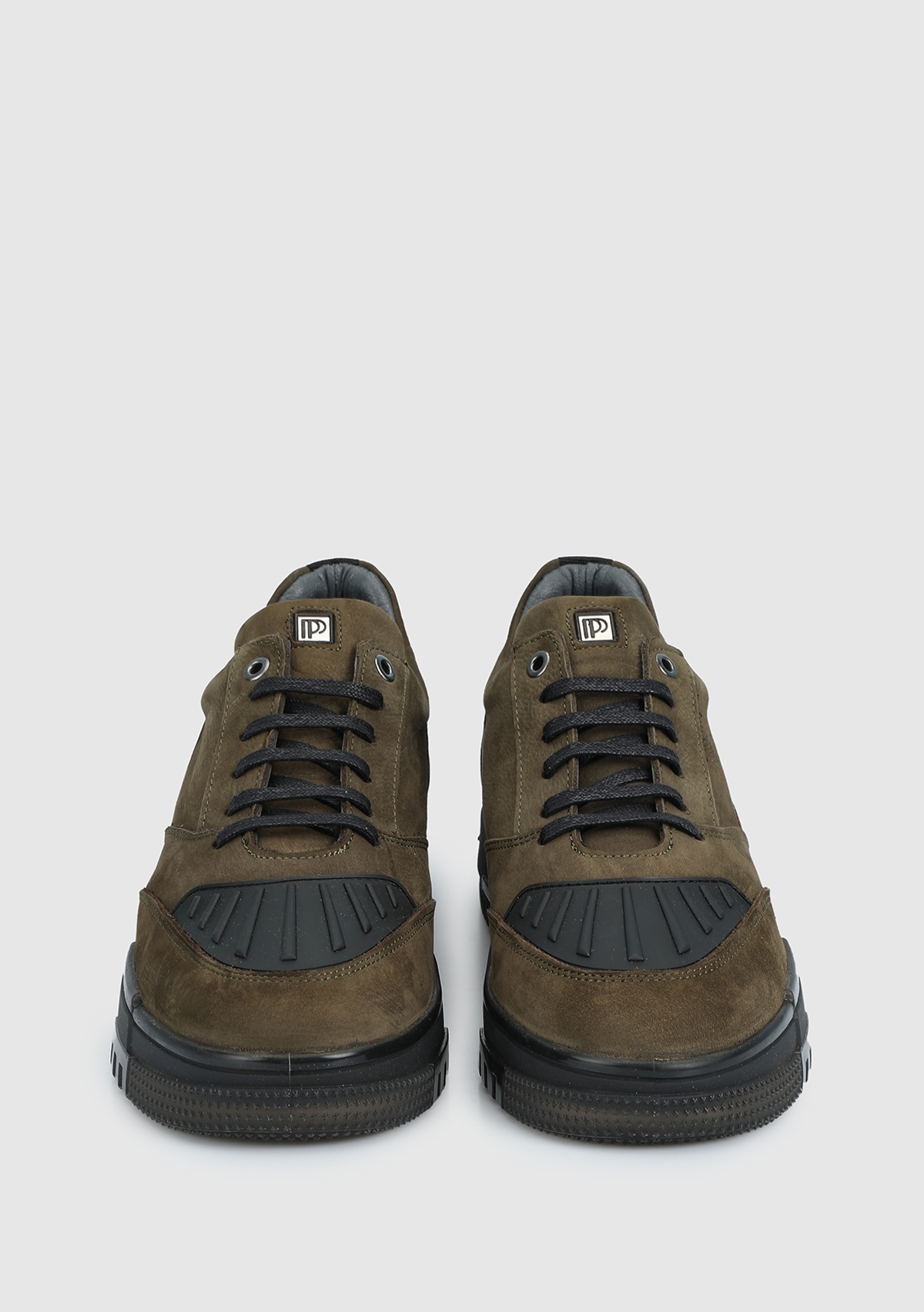 Haki Deri Erkek Sneaker