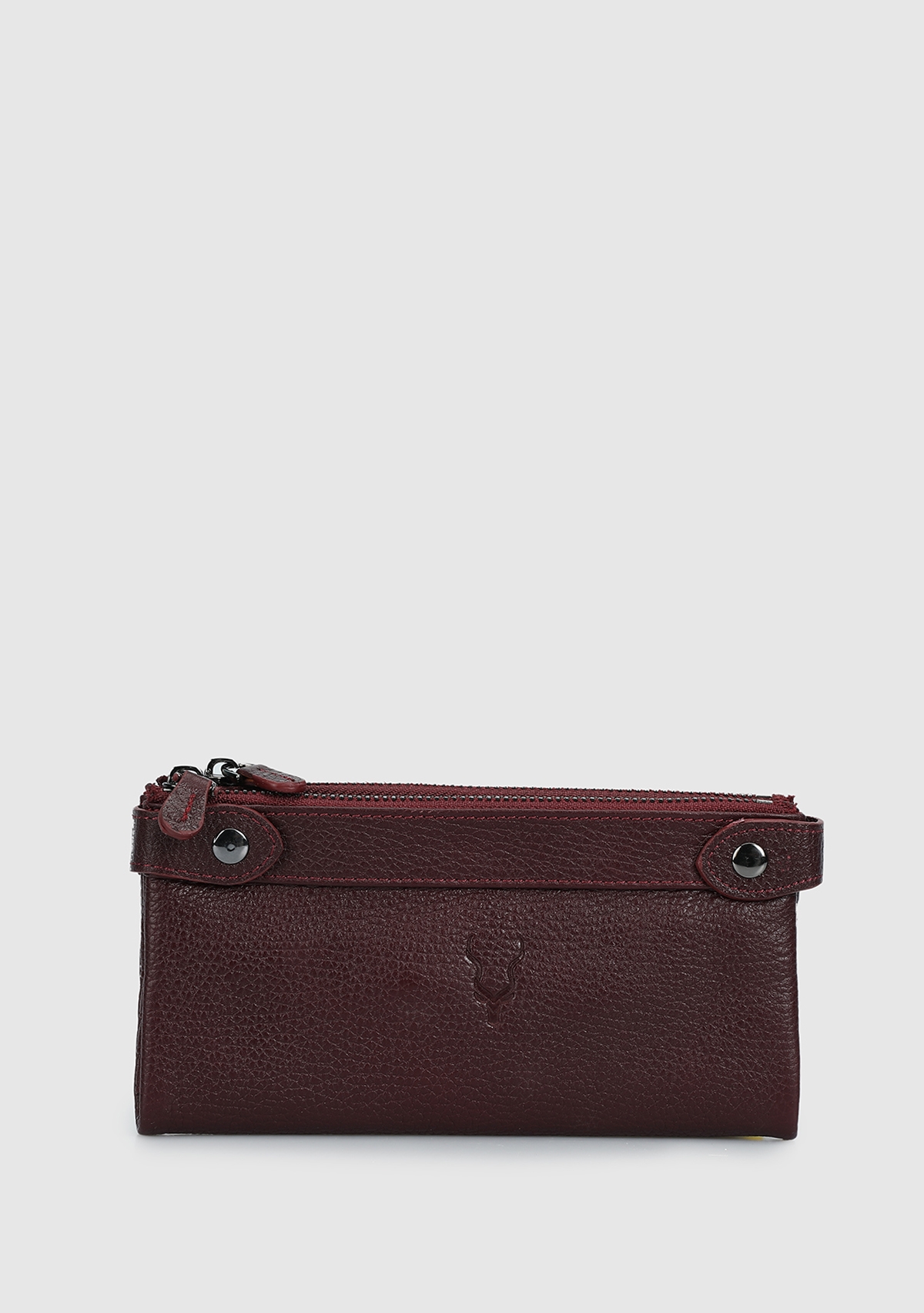 Bordo  Carrera 004 Çift Fermuarlı Flother Cüzdan Bordo