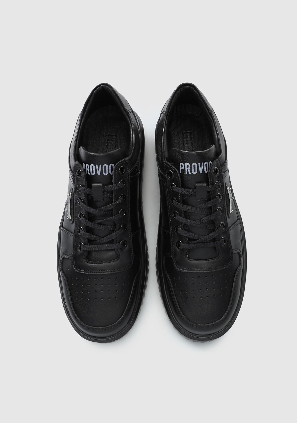 Siyah Deri Erkek Sneaker