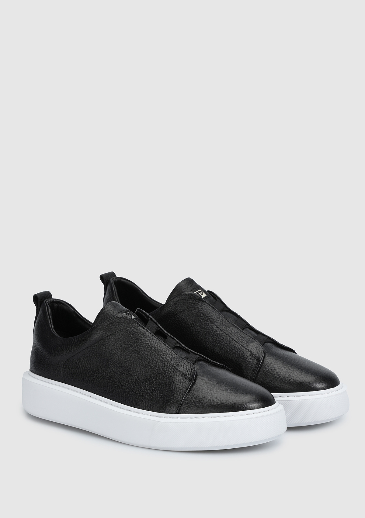 Siyah Deri Erkek Sneaker