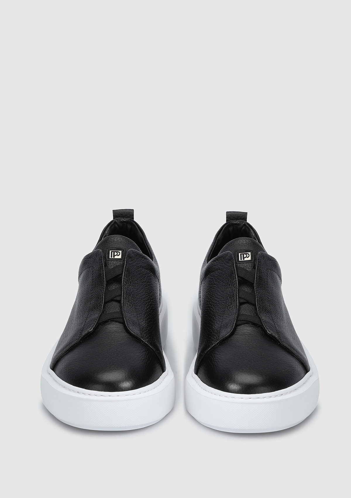 Siyah Deri Erkek Sneaker
