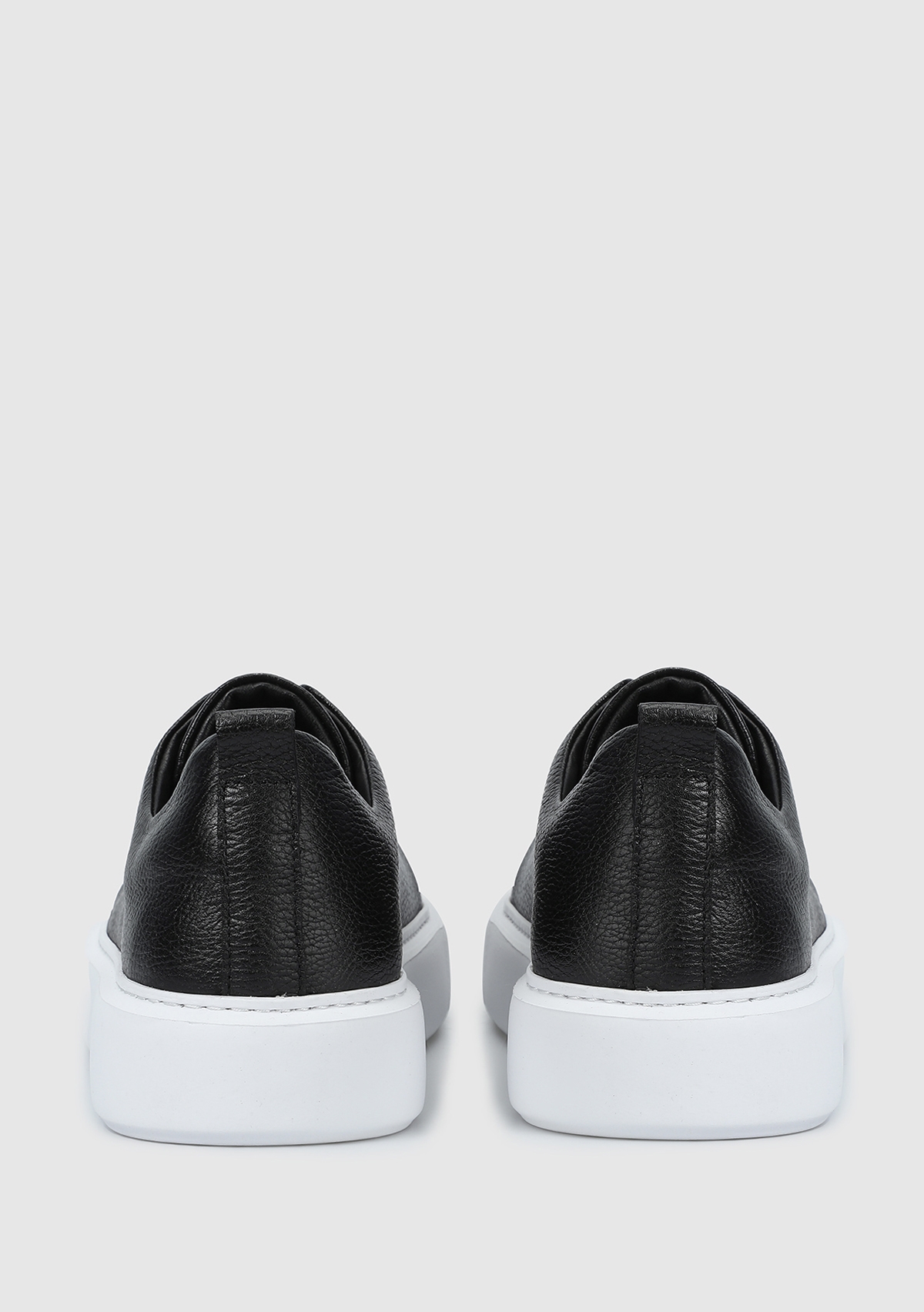 Siyah Deri Erkek Sneaker